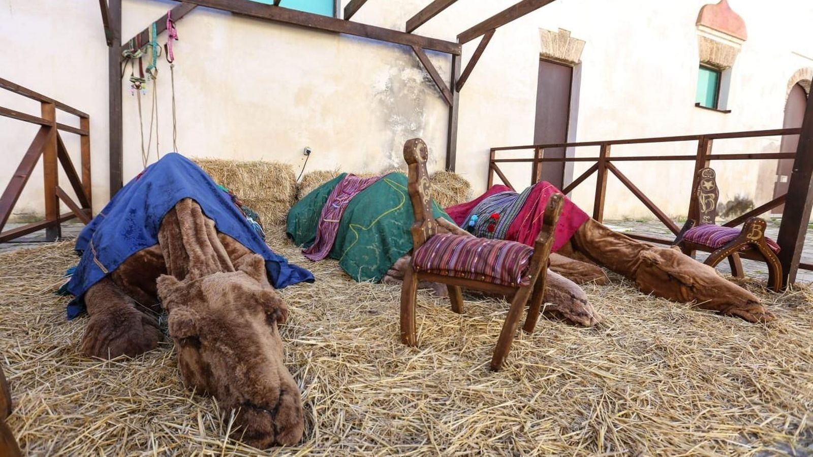 Recreación de la estancia de los Reyes Magos en el Castillo, en la pasada Navidad.