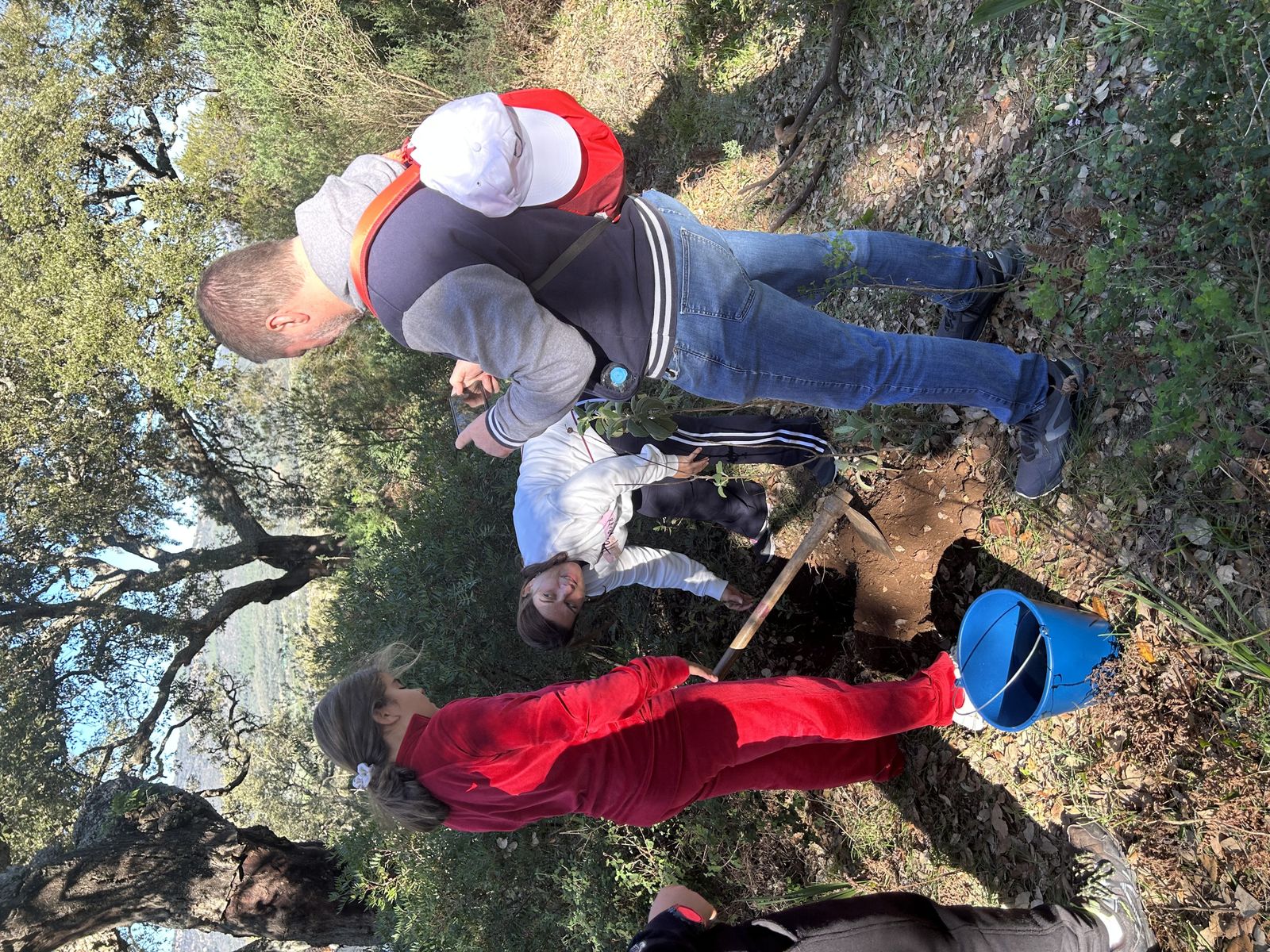 Jornada de reforestación en El Palancar por trabajadores de Acerinox, en imágenes
