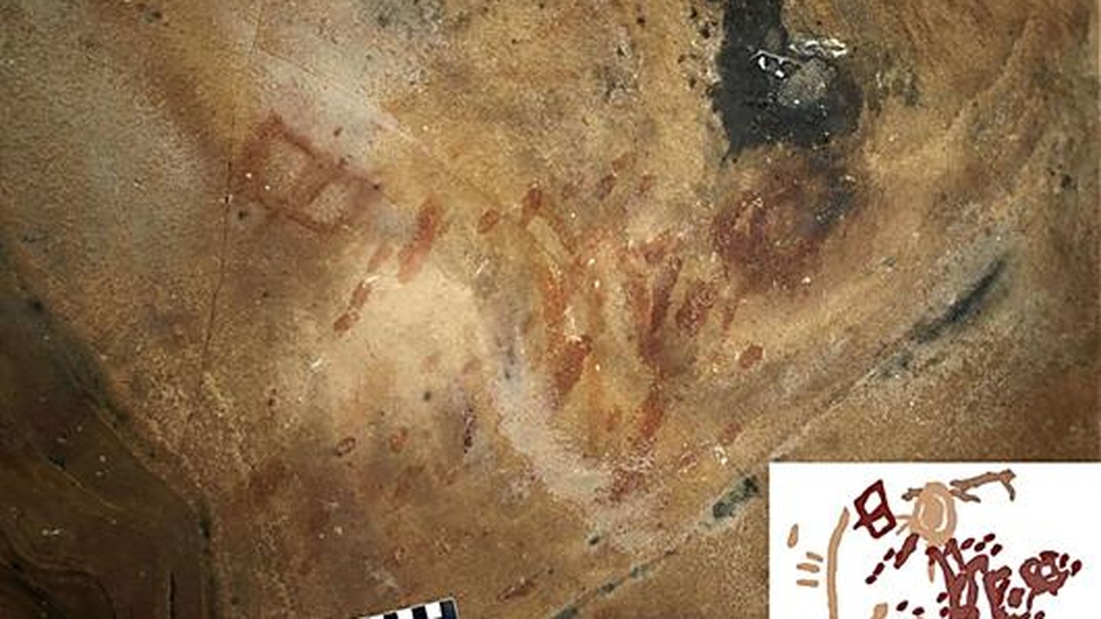 Panel A1. A la izquierda se aprecia el antropomorfo tipo “phi griega