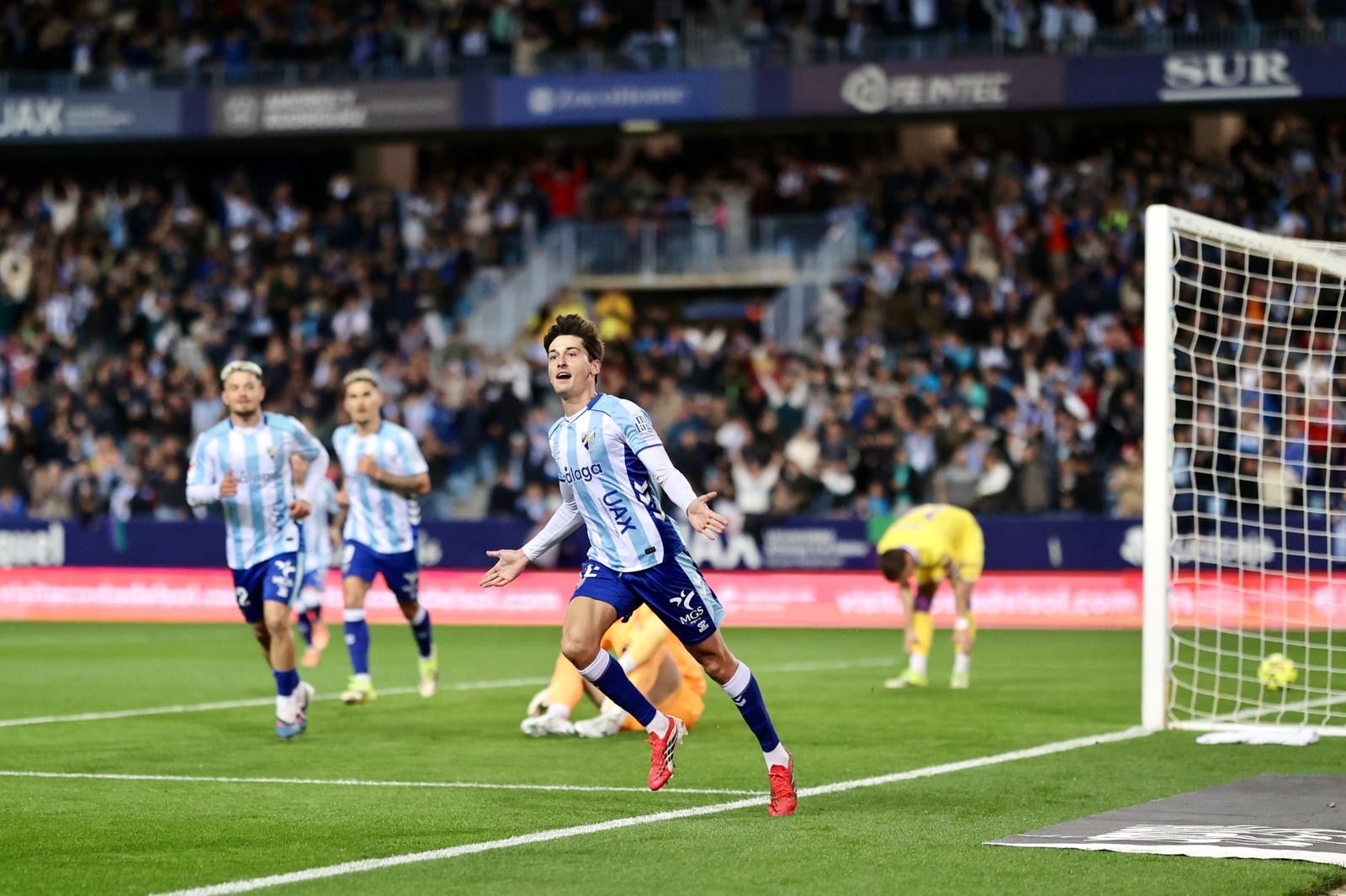 El Málaga CF-Real Valladolid, en fotos
