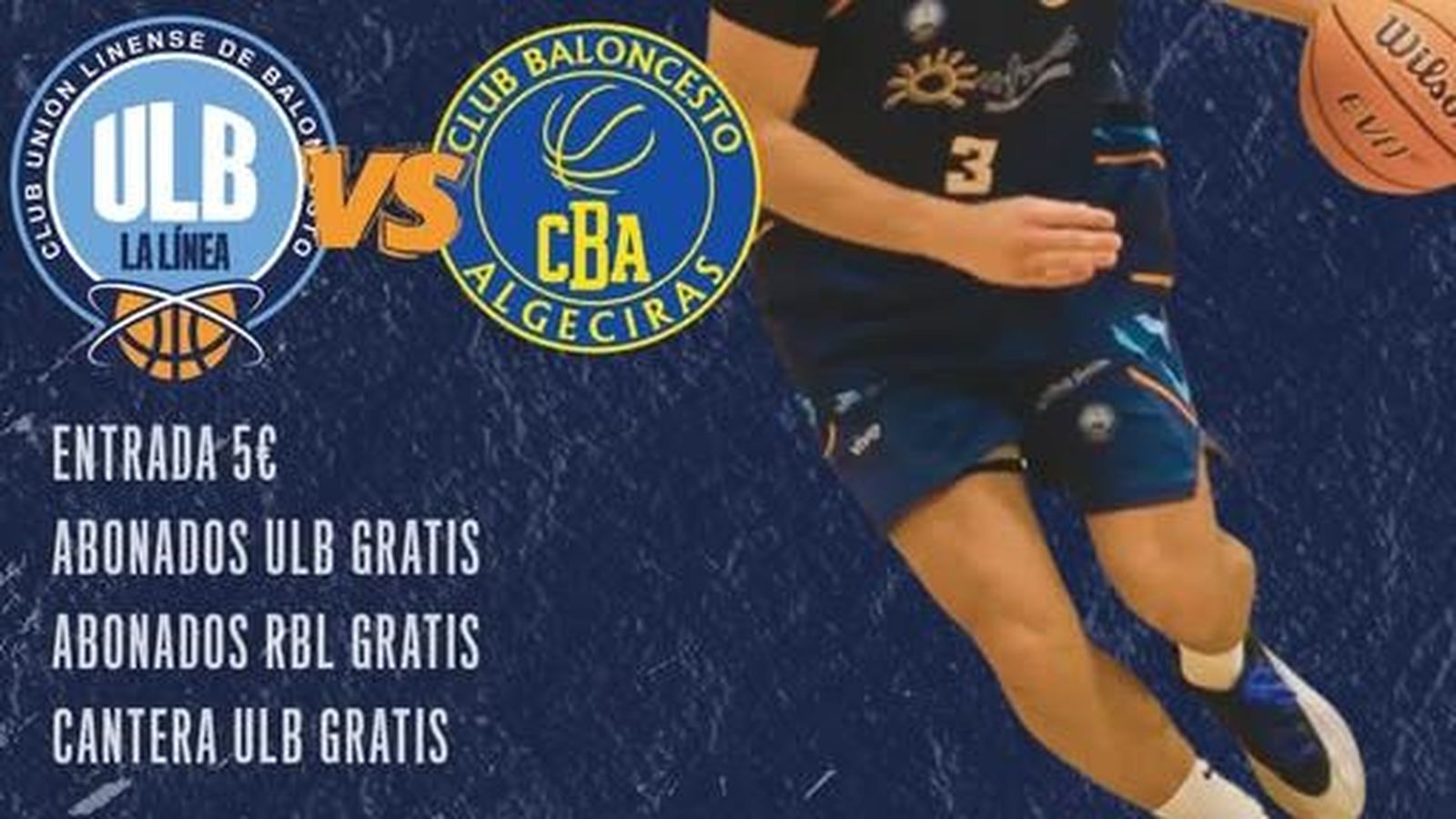 Detalle del cartel anunciados del ULB-CB Algeciras