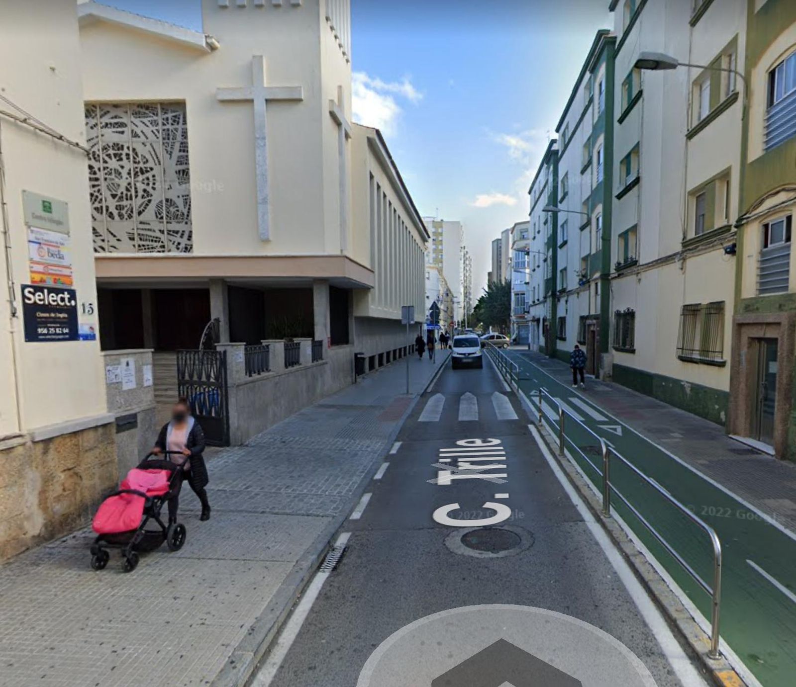 Así son los complicados accesos a los colegios de Cádiz