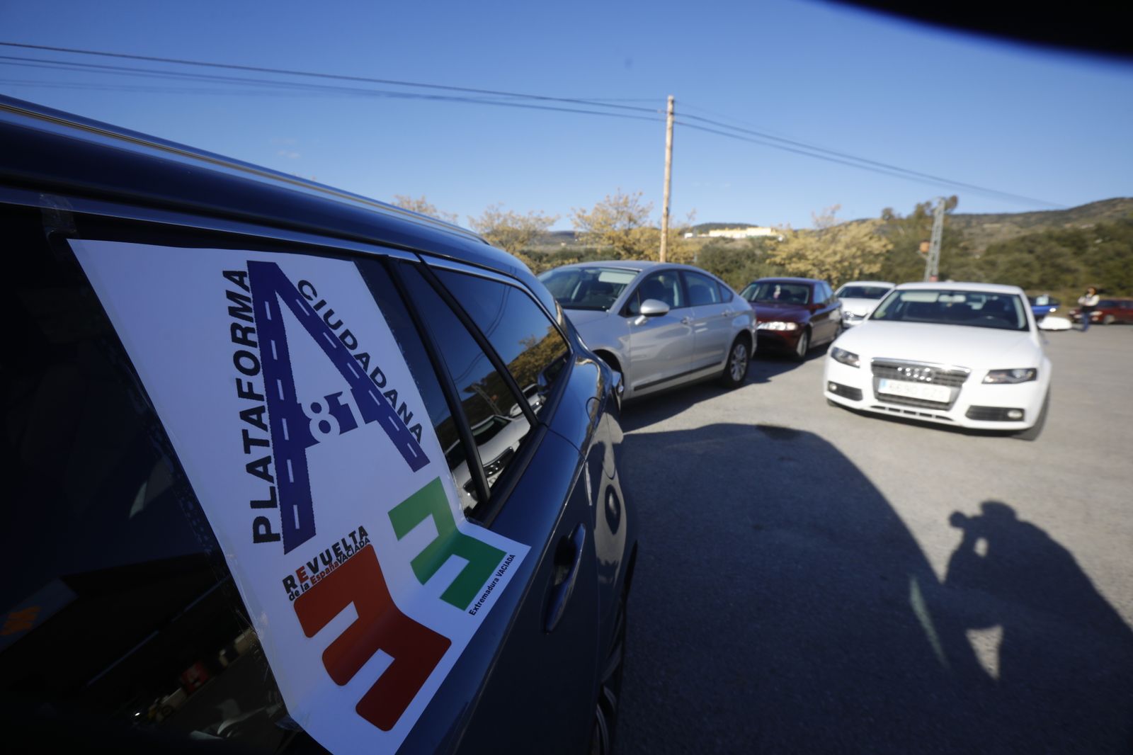 Las fotografías de la marcha lenta entre Córdoba y Badajoz para exigir la autovía A-81