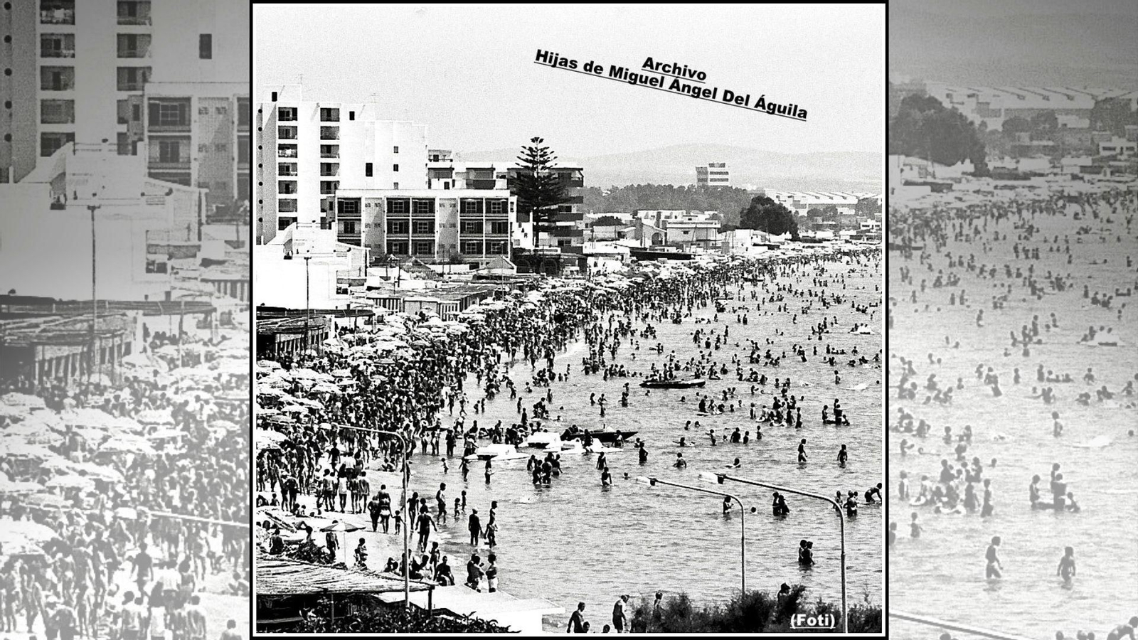 La playa de El Rinconcillo, en 1980.