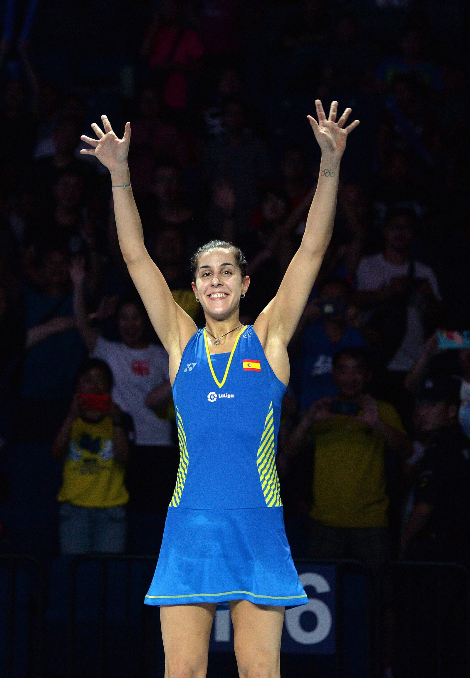 Las imágenes de la final del Mundial de Bádminton entre Marín y Sindhu