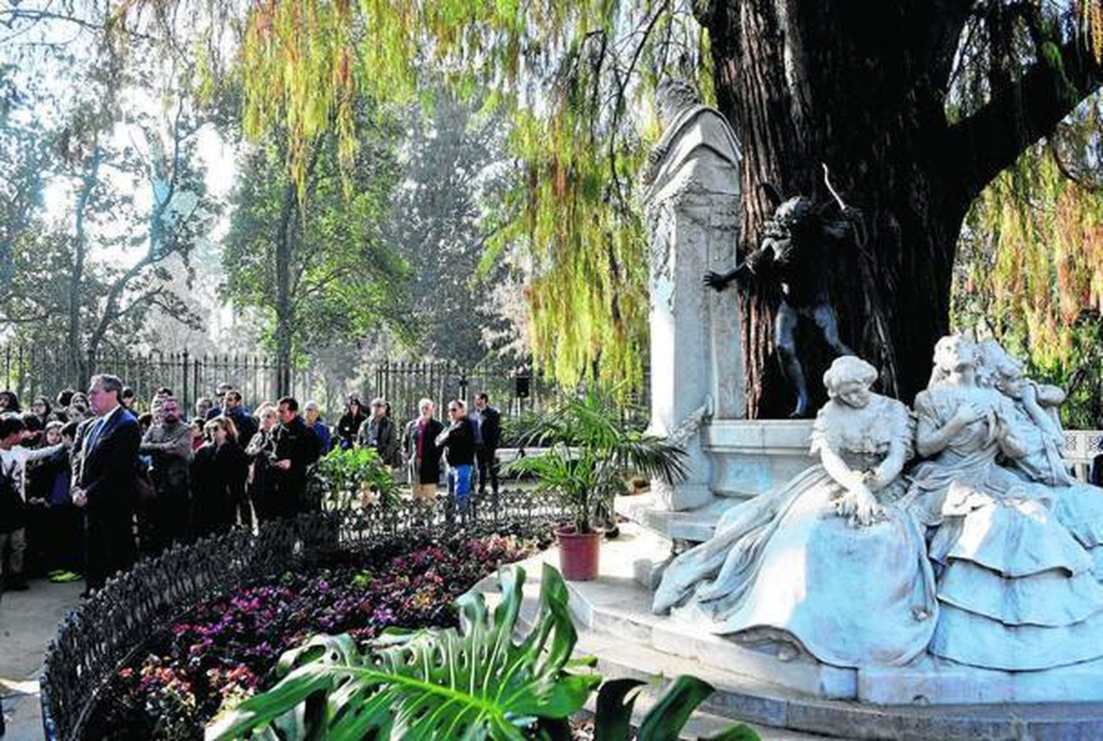 La glorieta de Bécquer en el parque de María Luisa.