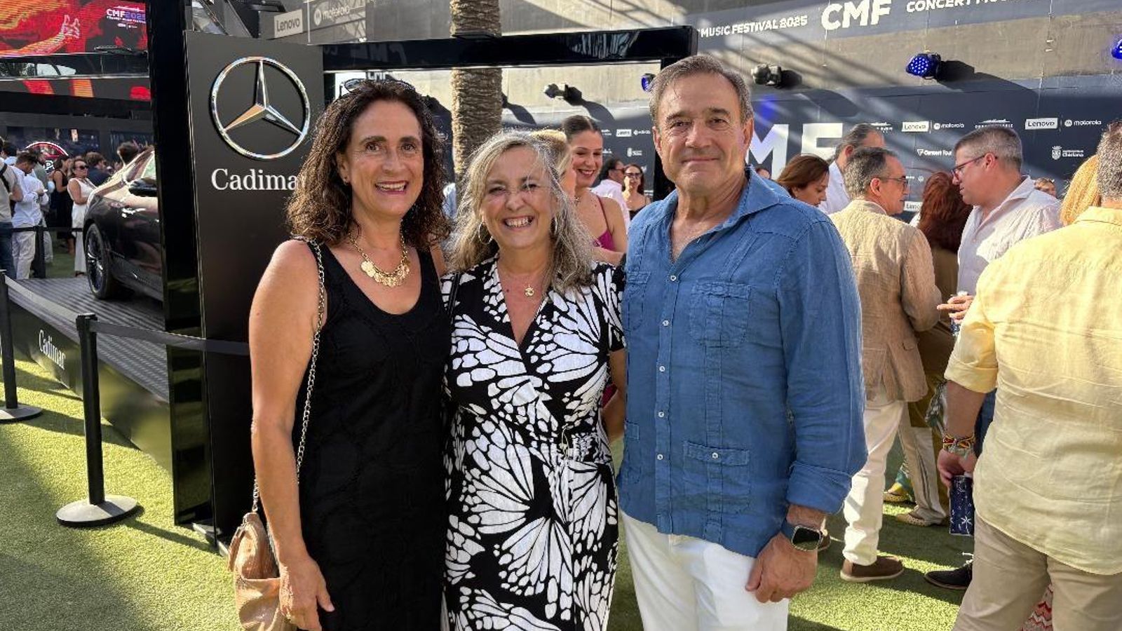 Andrea Mejías, Carmen de Lara y Alfonso Rodríguez Castillo coincidieron en la inauguración del festival.