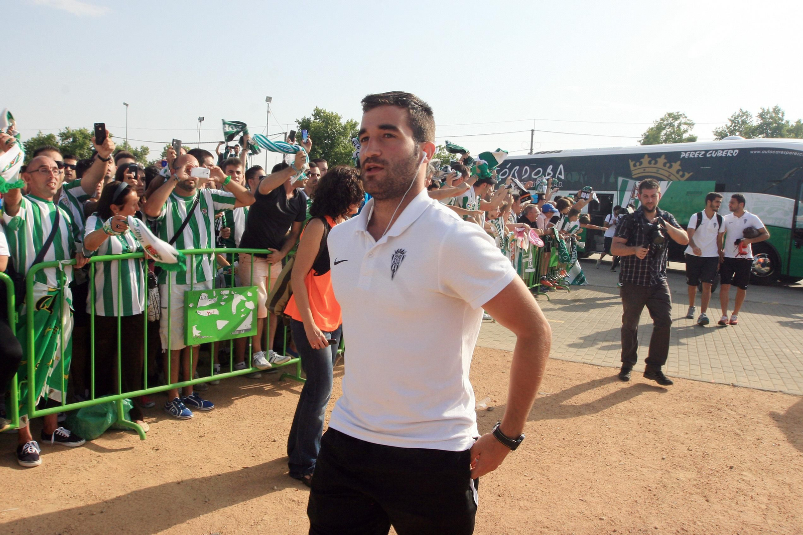 Eduard Campabadal, en la previa de un partido con el Córdoba CF en 2014. Eduard Campabadal, en la previa de un partido con el Córdoba CF en 2014.