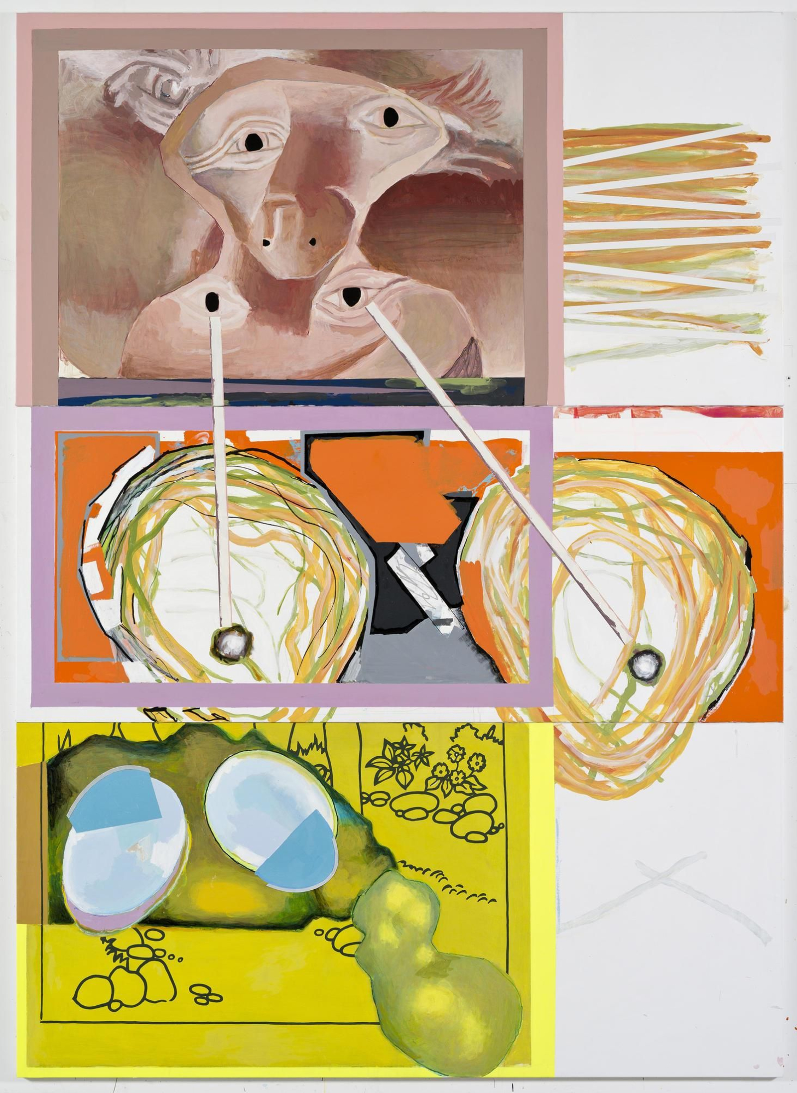 ‘Extraterrestras’, una de las piezas que componen la muestra de Luis Gordillo.