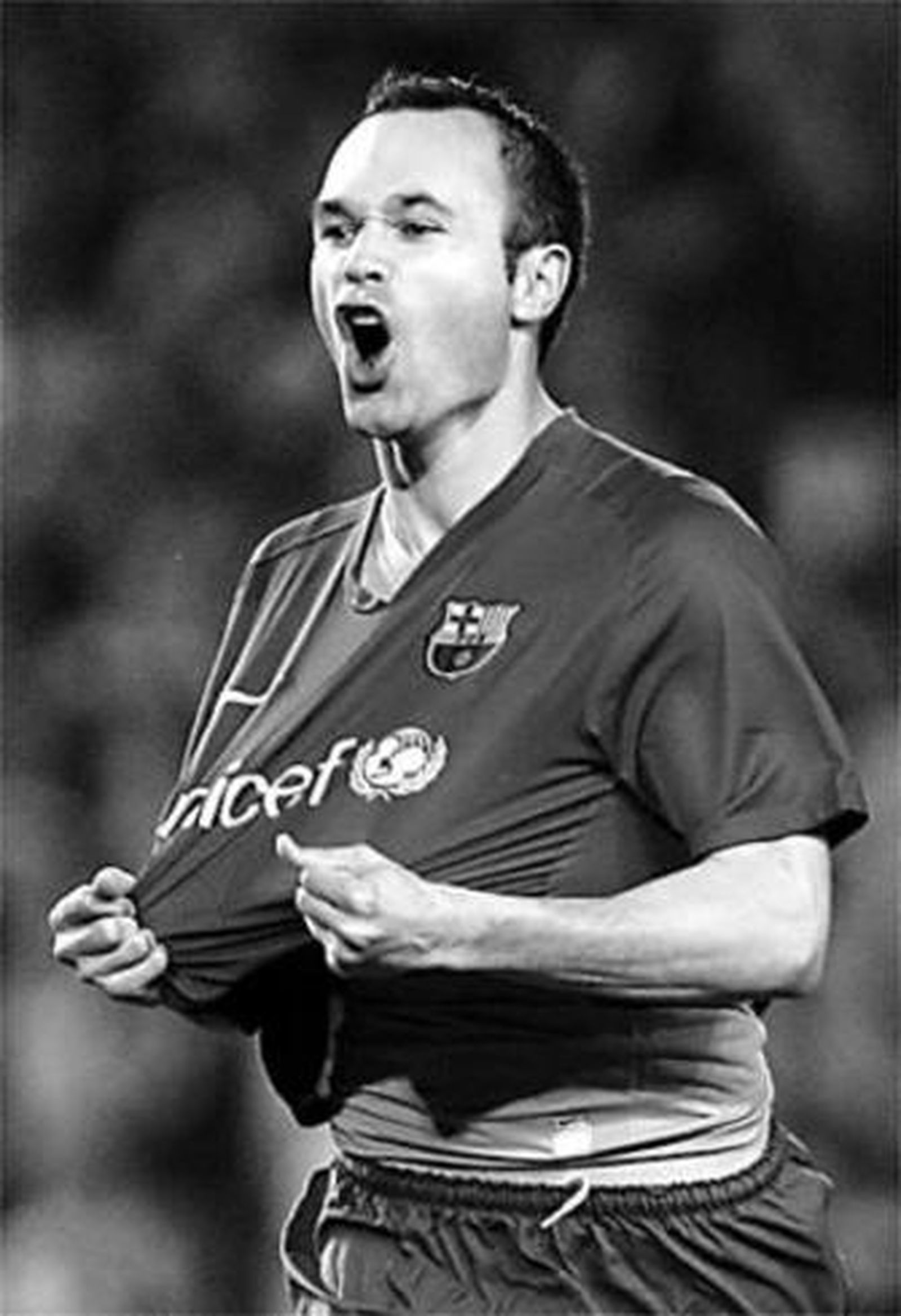 Iniesta canta un gol.