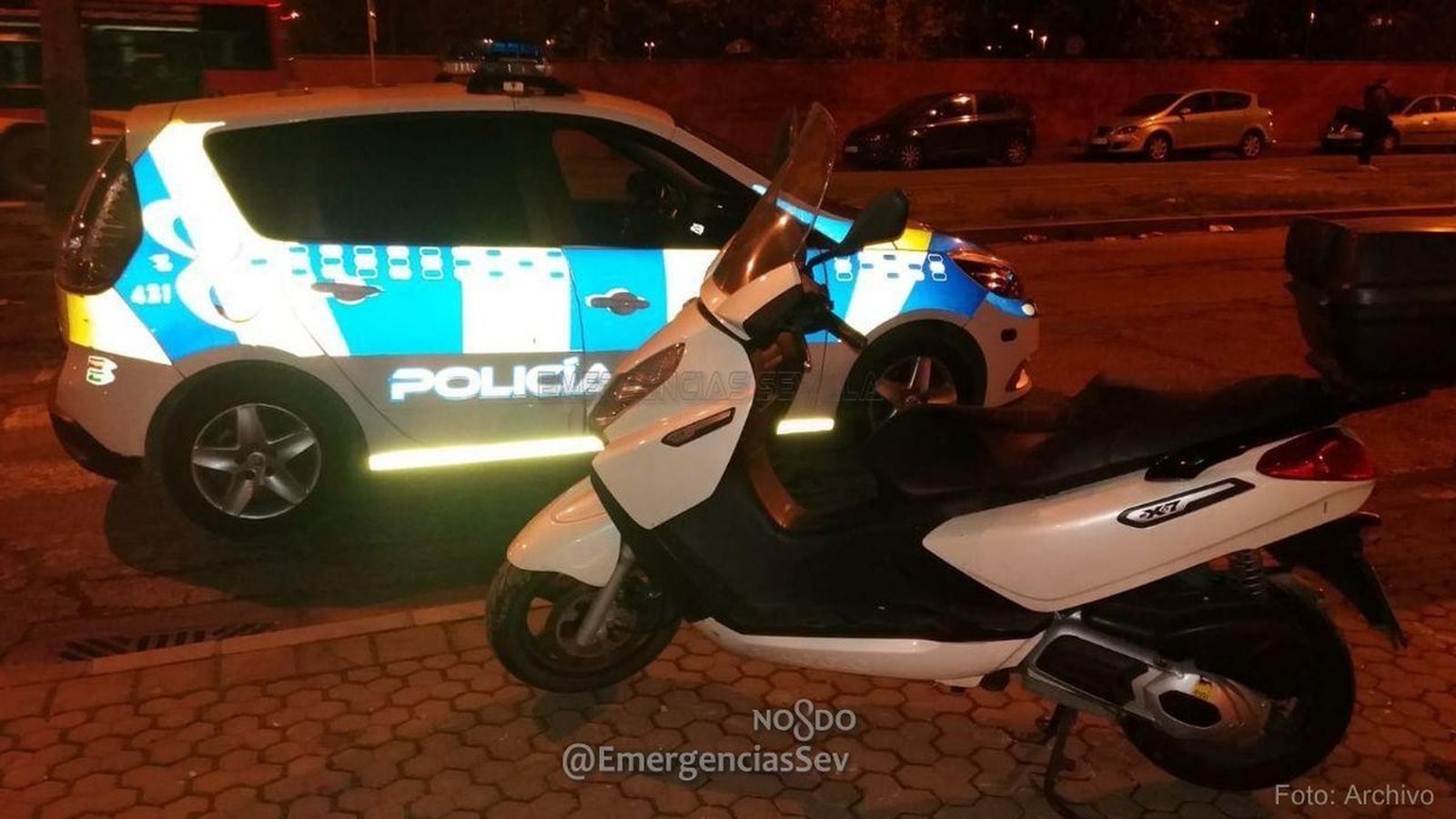 La moto robada por el detenido.