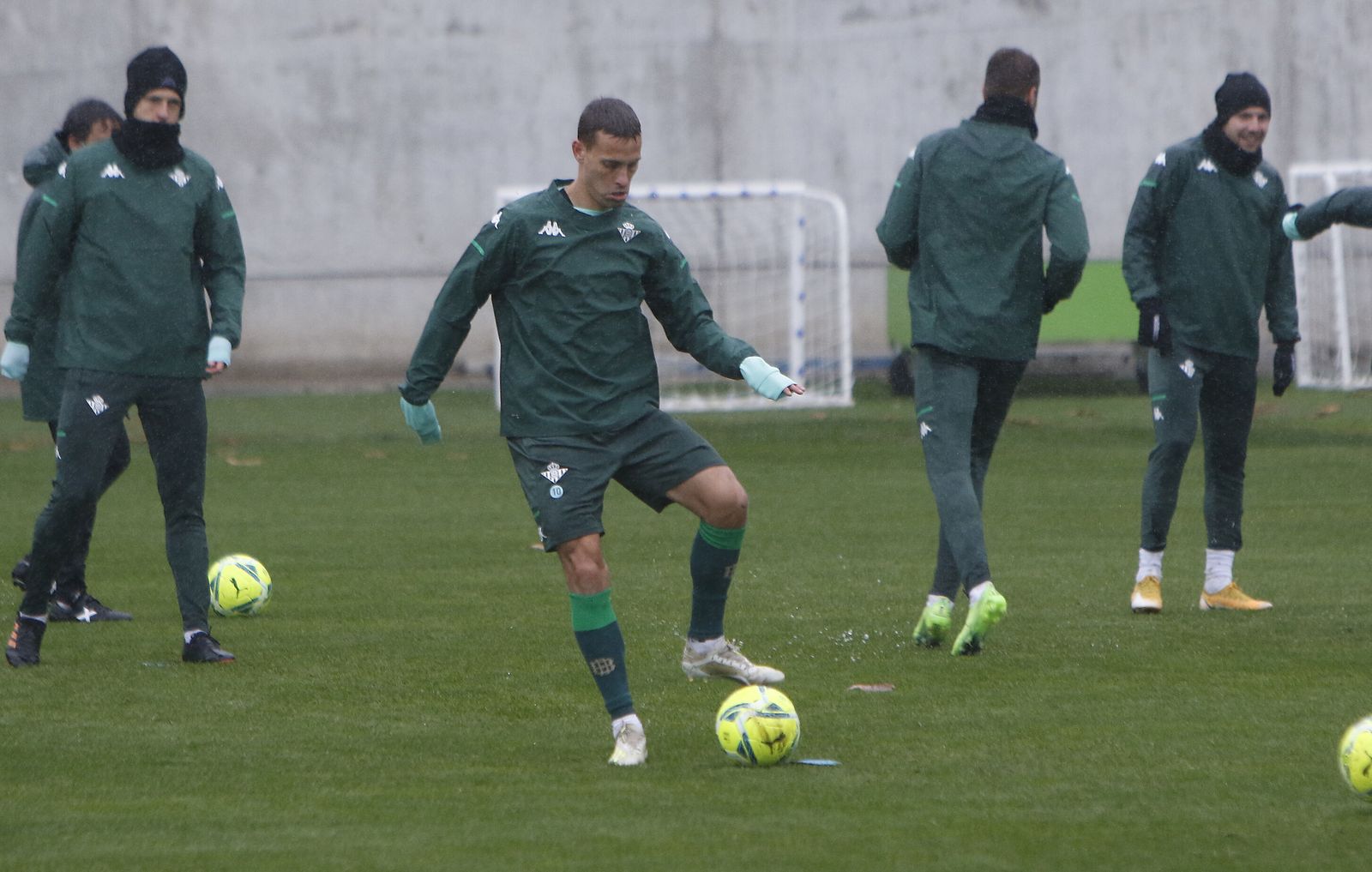 Canales, en un entrenamiento reciente.