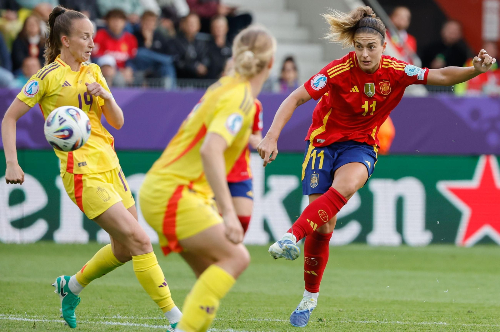 Las fotos de la goleada de España sobre Bélgica en la Eurocopa femenina