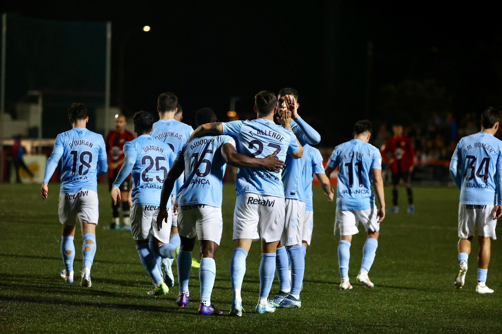 Los jugadores del RC Celta de Vigo celebran el 1-3. Los jugadores del RC Celta de Vigo celebran el 1-3.