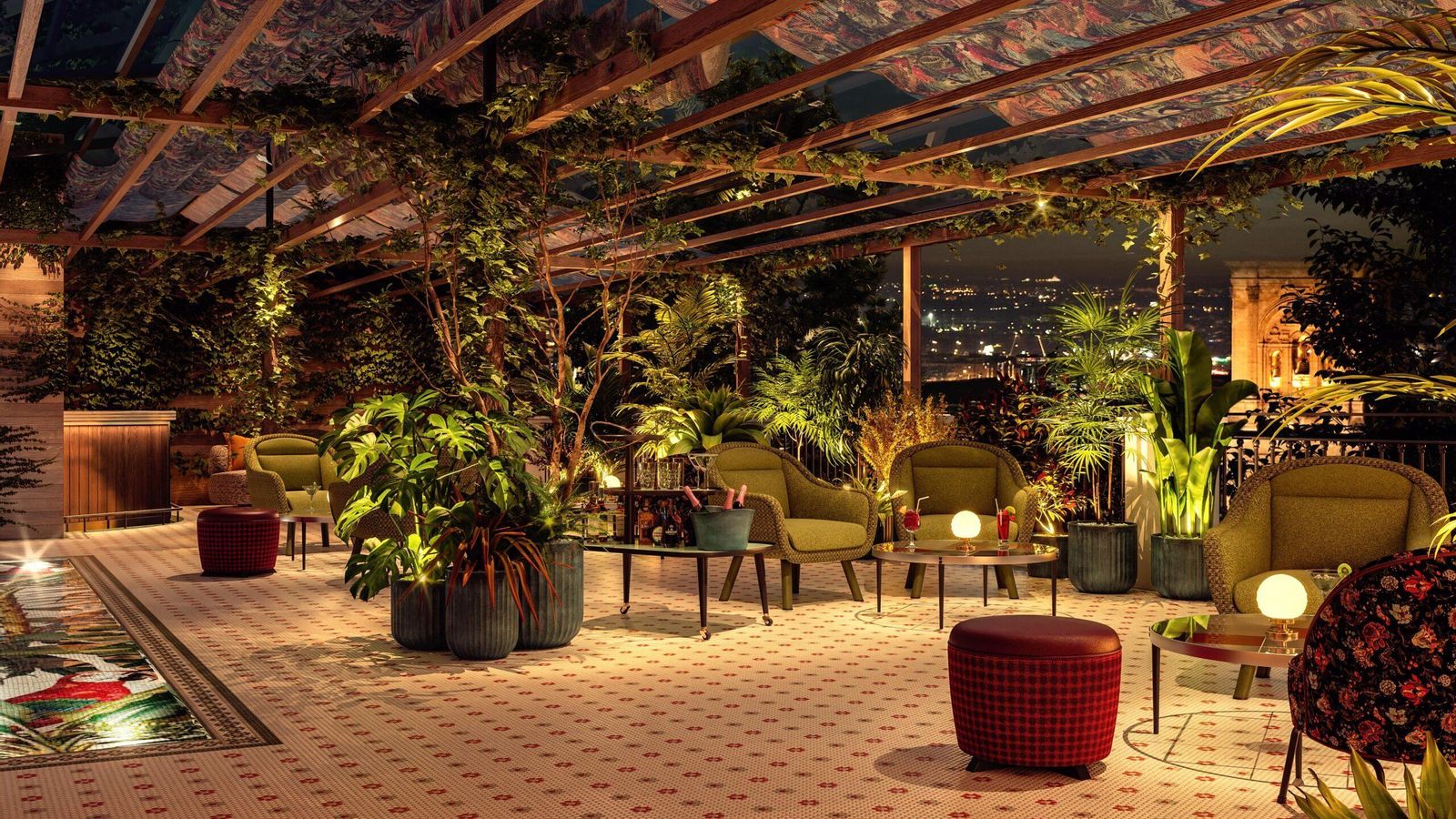 Imagen que tendrá la terraza mirador.