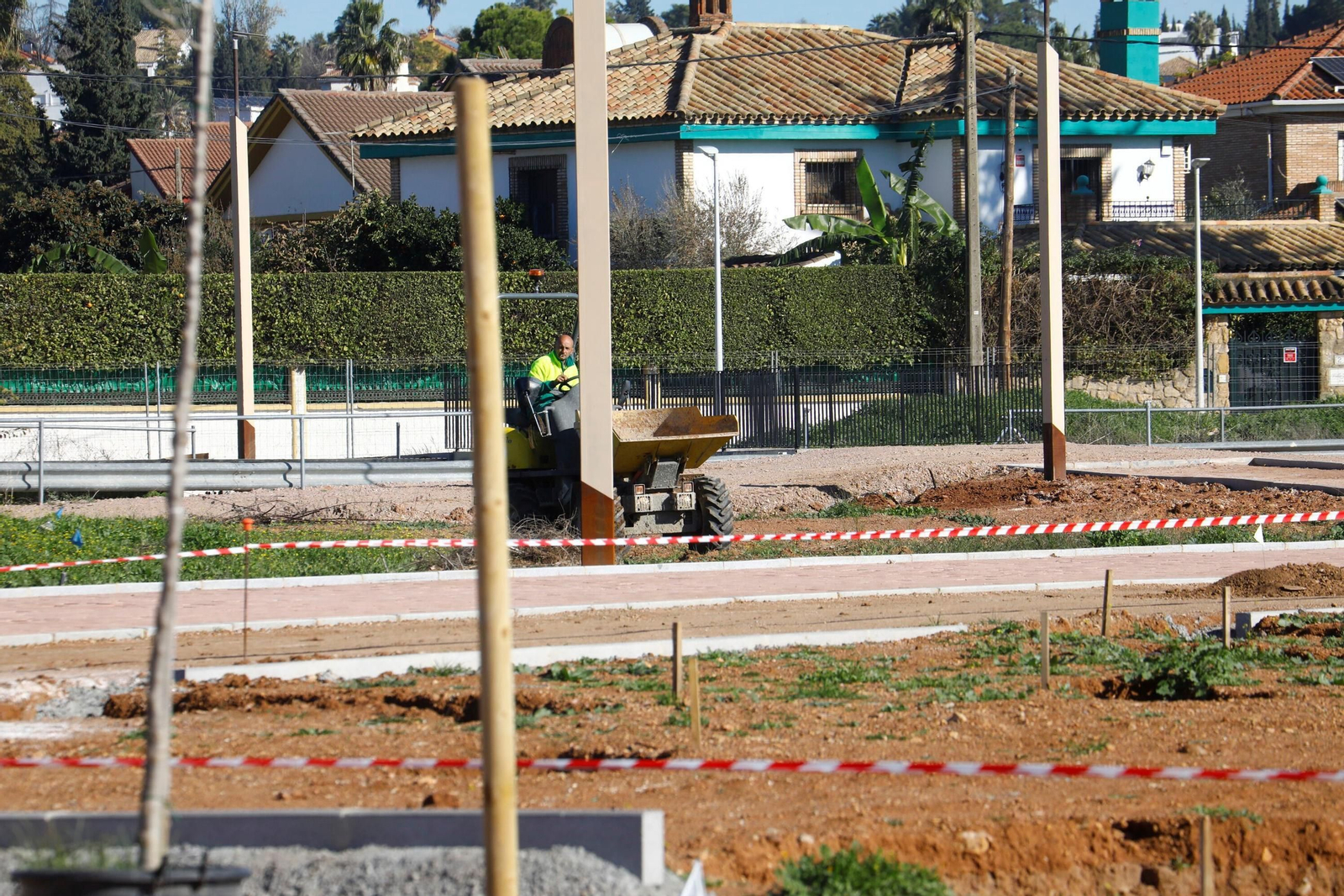 Así avanzan las obras del nuevo parque de la Arruzafilla, en imágenes