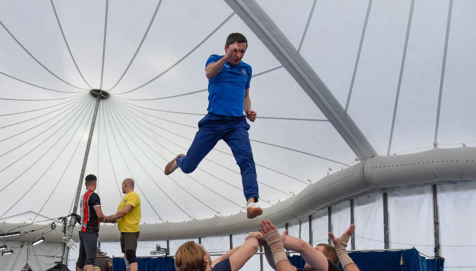 Ensayos y preparativos para el estreno del Circo del Sol en Sevilla 2026