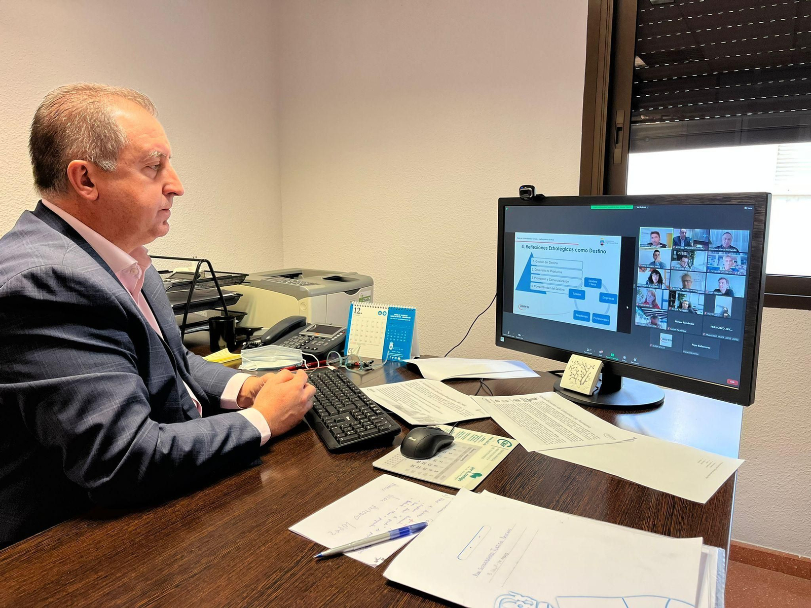 Barrionuevo, durante la mesa de trabajo online con expertos del sector.