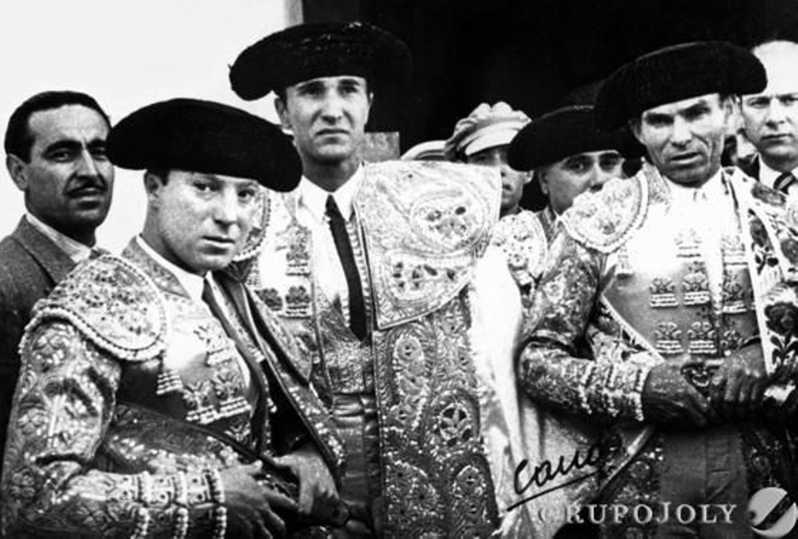 Con Luis Dominguín, en el centro, y Domingo Ortega.

Foto: D.S.