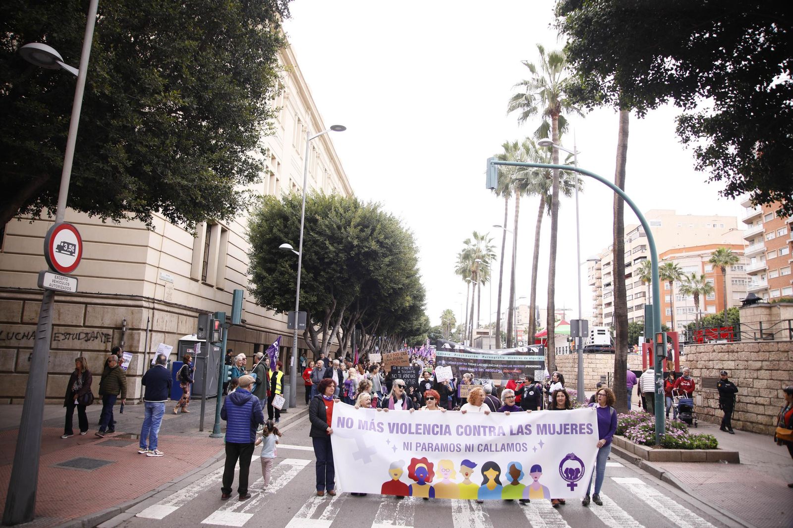 Las imágenes de la manifestación realizada por la Plataforma de Acción Feminista en Almería
