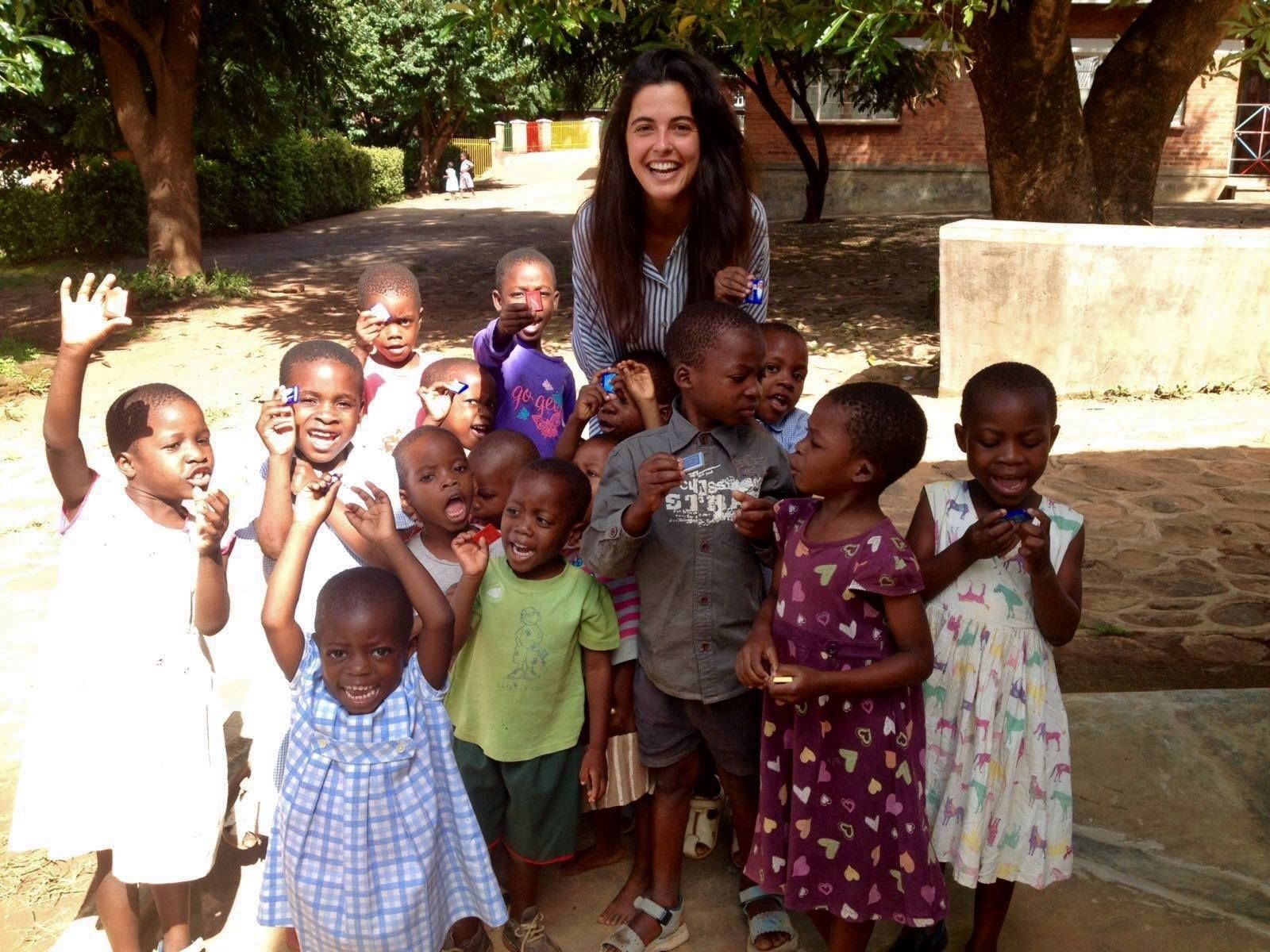 Marina Rosillo en su experiencia en Malawi