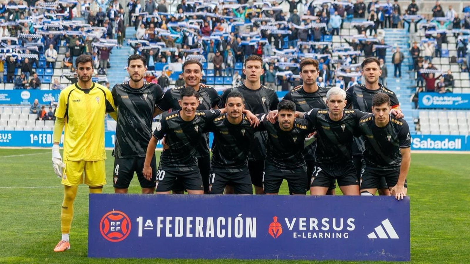 El once inicial del Algeciras en Sabadell.