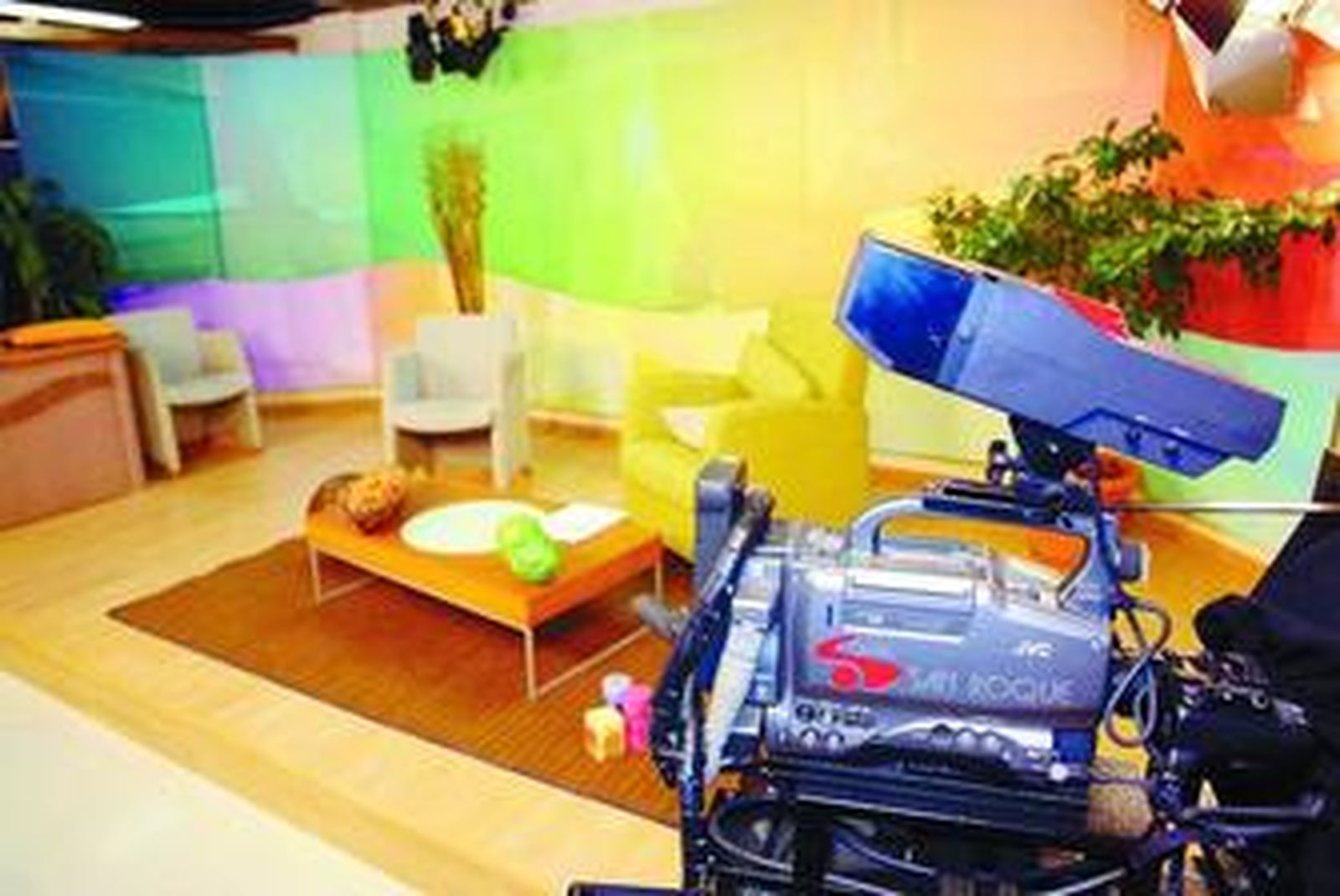 Uno de los estudios de la televisión municipal de San Roque.