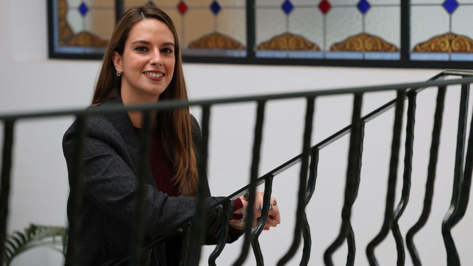 Milagros Romero, en el Ayuntamiento de Palos de la Frontera.