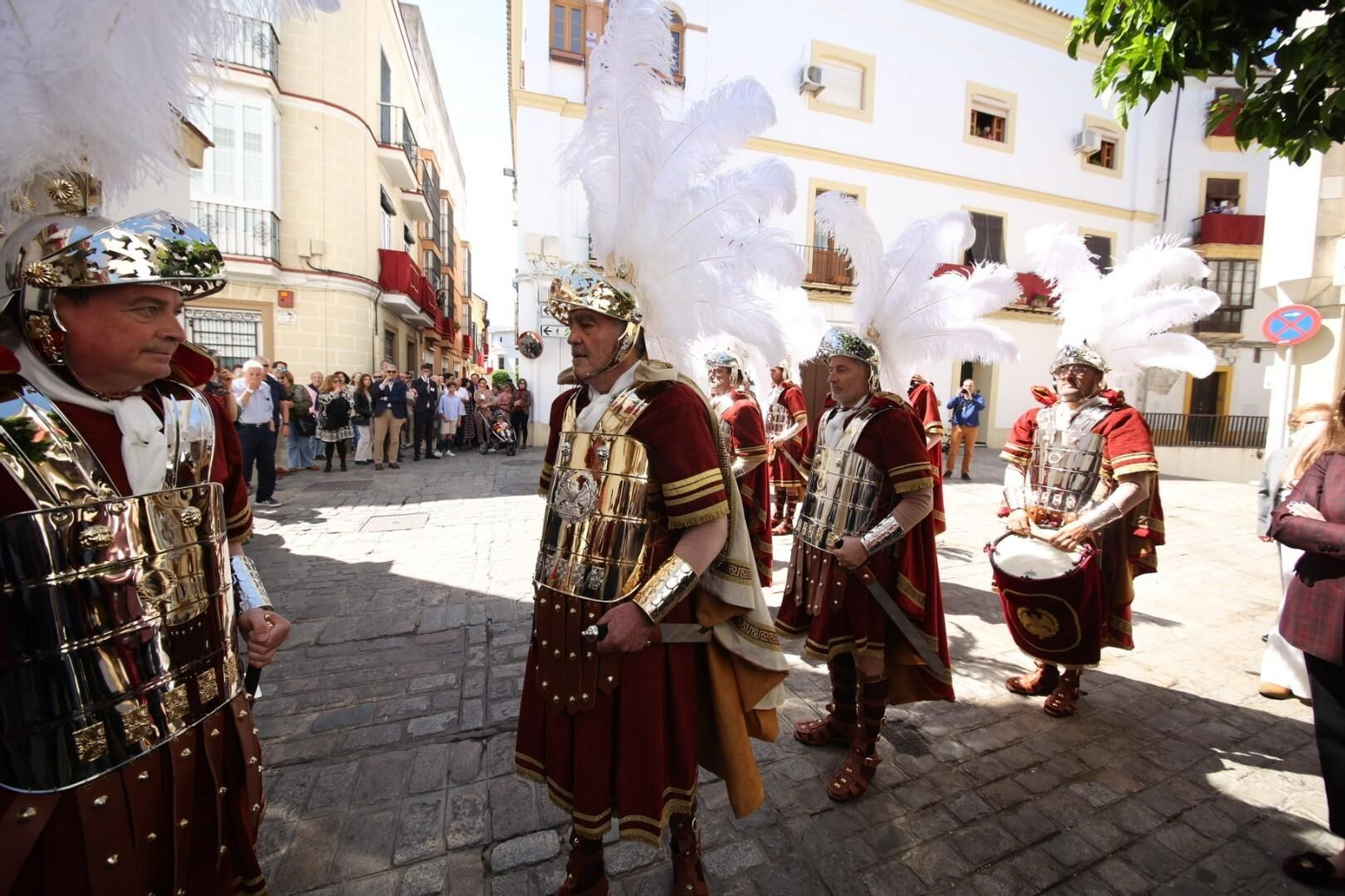 La guardia romana del Señor del Consuelo de la hermandad del Transporte