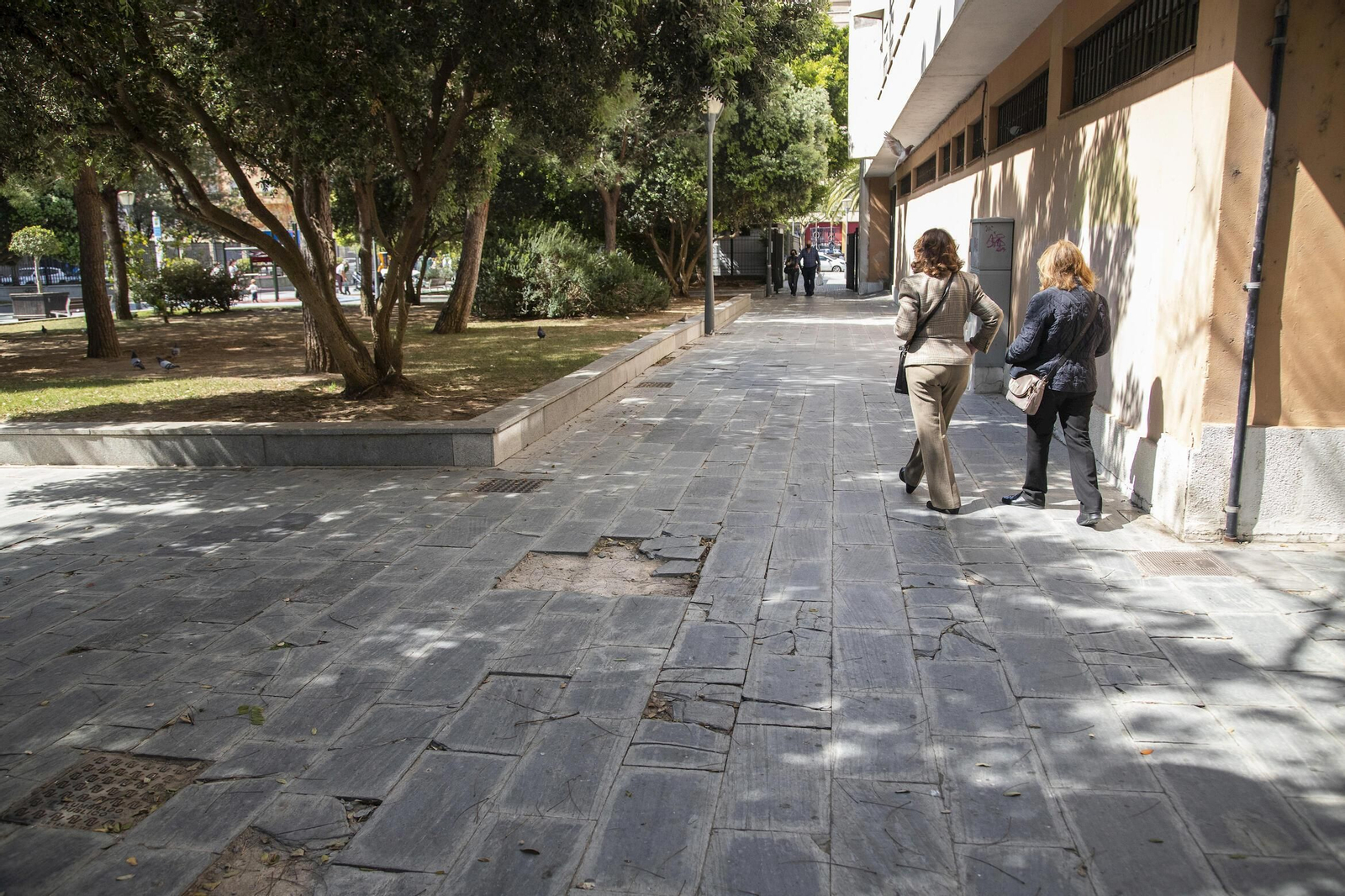 Estado del suelo en la plaza de San José.