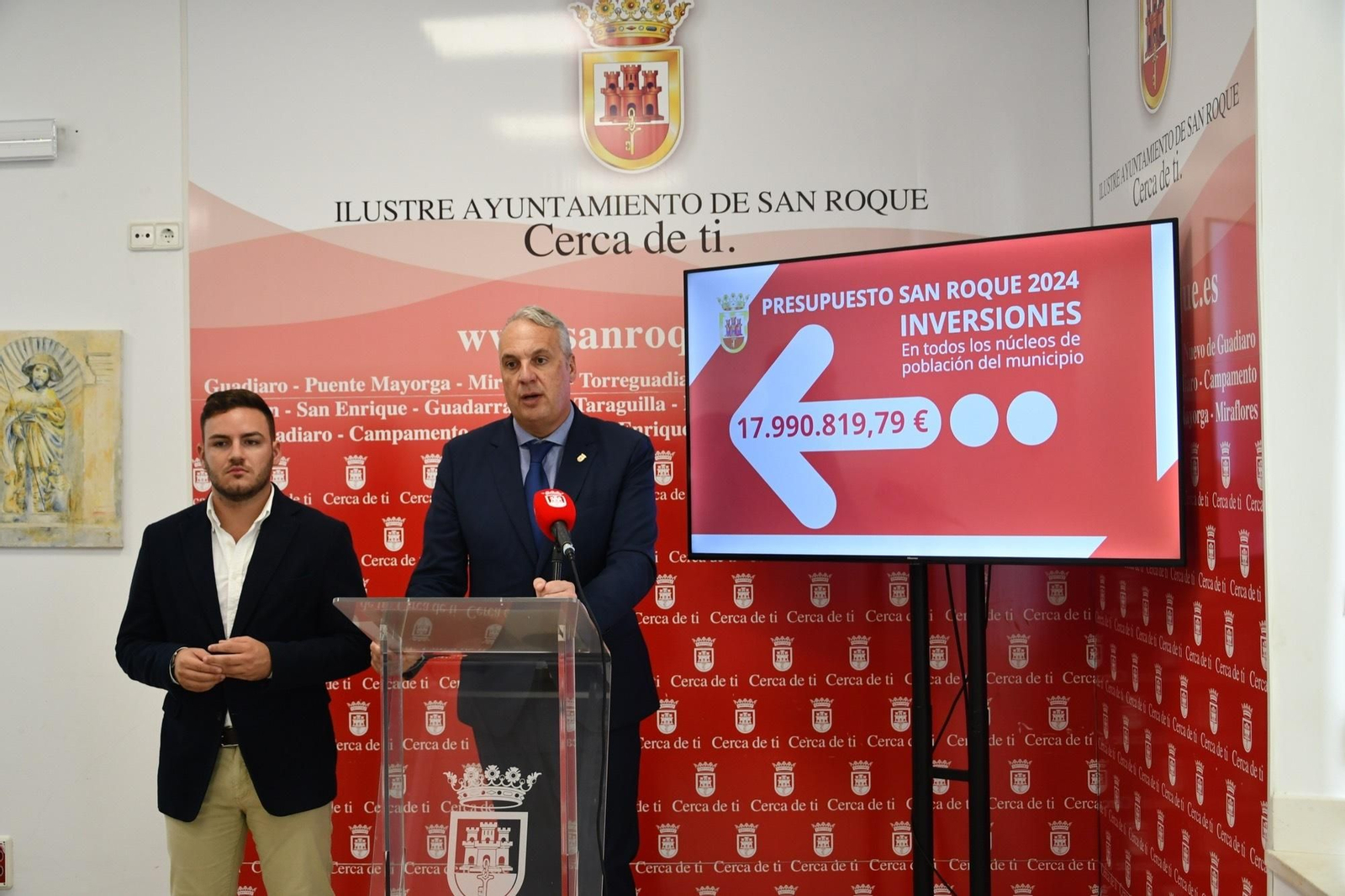 Fernando Vega y Juan Carlos Ruiz Boix presentan el presupuesto.