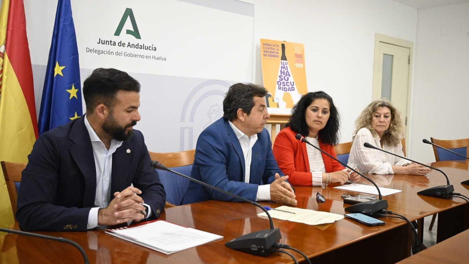José Antonio Oria, José Manuel Borrero, Laura Sánchez y Rocío Navarro