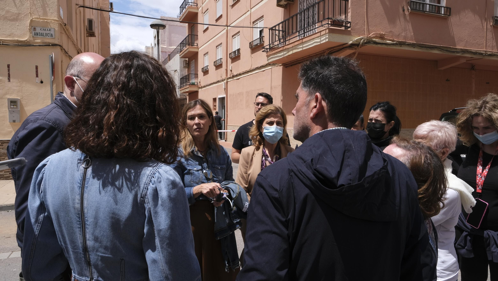 Imágenes de la vivienda con daños en el Tagarete. Almería