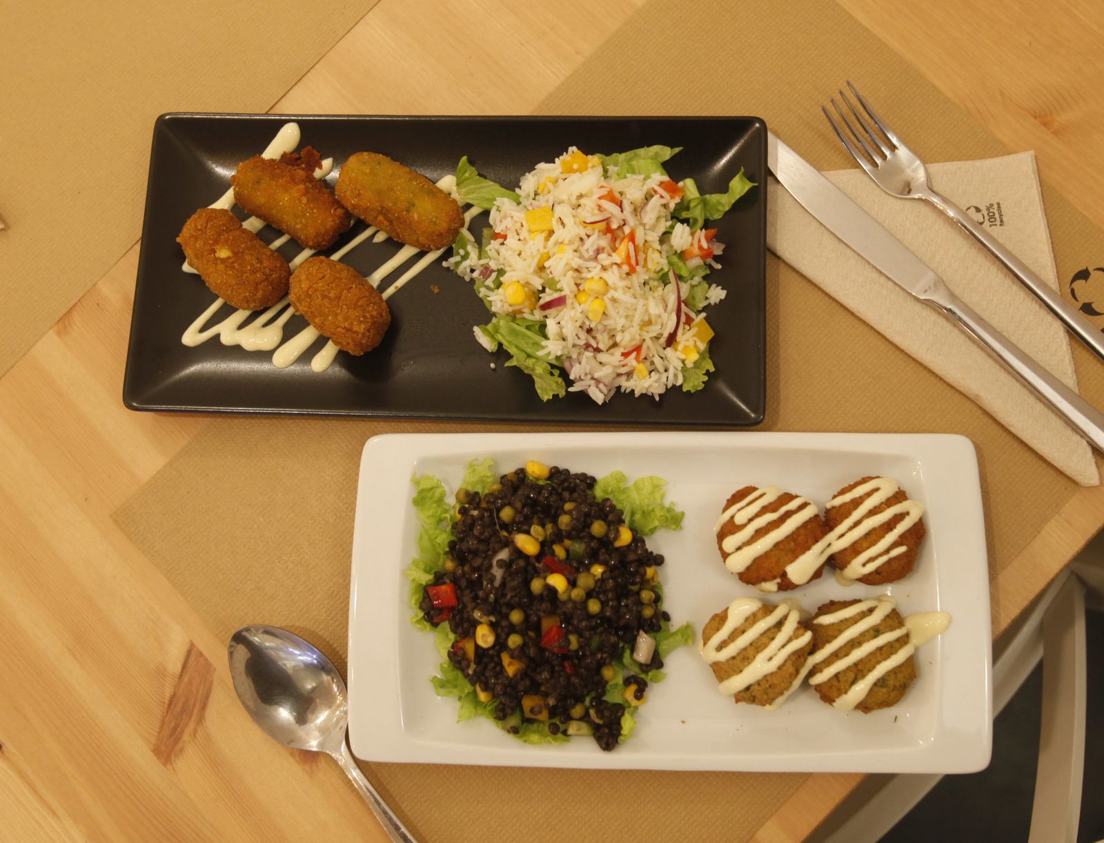 Menús vegetarianos de Gaia, en José de Velilla.