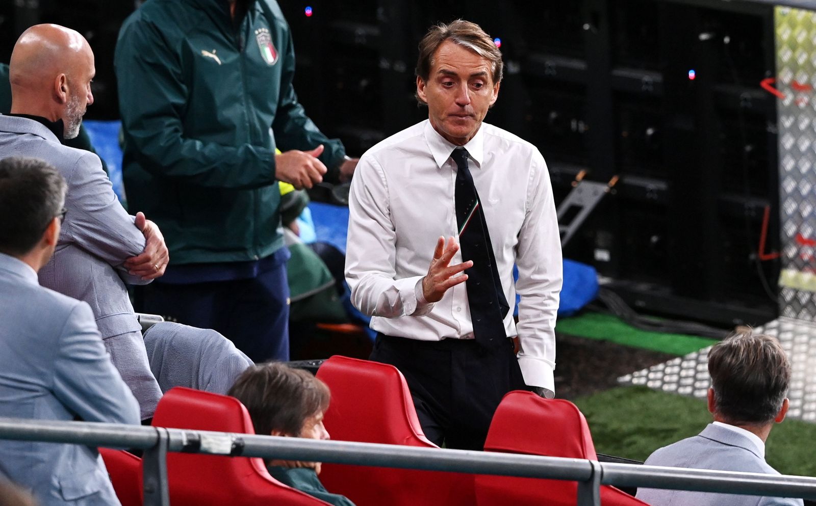 Mancini, en un momento del partido.