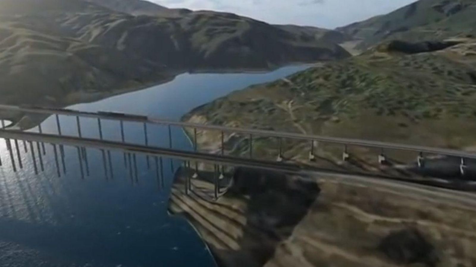 Viaducto ferroviario de Rules propuesto por el trabajo de la UGR y la Autoridad Portuaria de Motril, y que pasa por el deslizamiento analizado