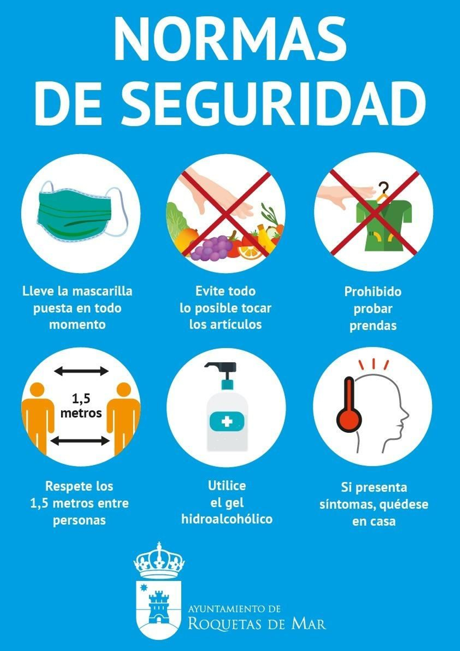 Cartelería para los puestos de venta.