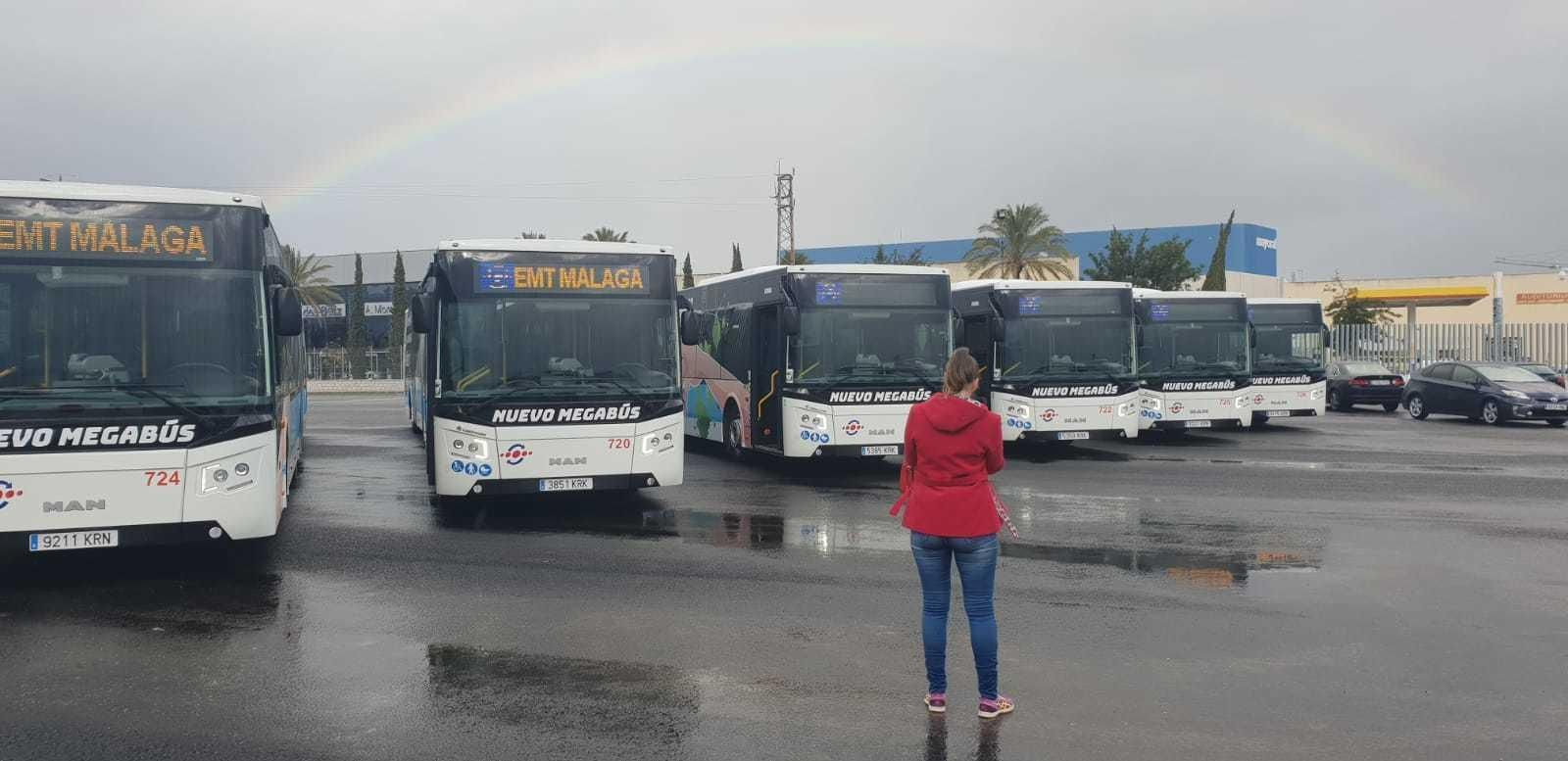 Los nuevos 'megabuses' para Málaga capital.