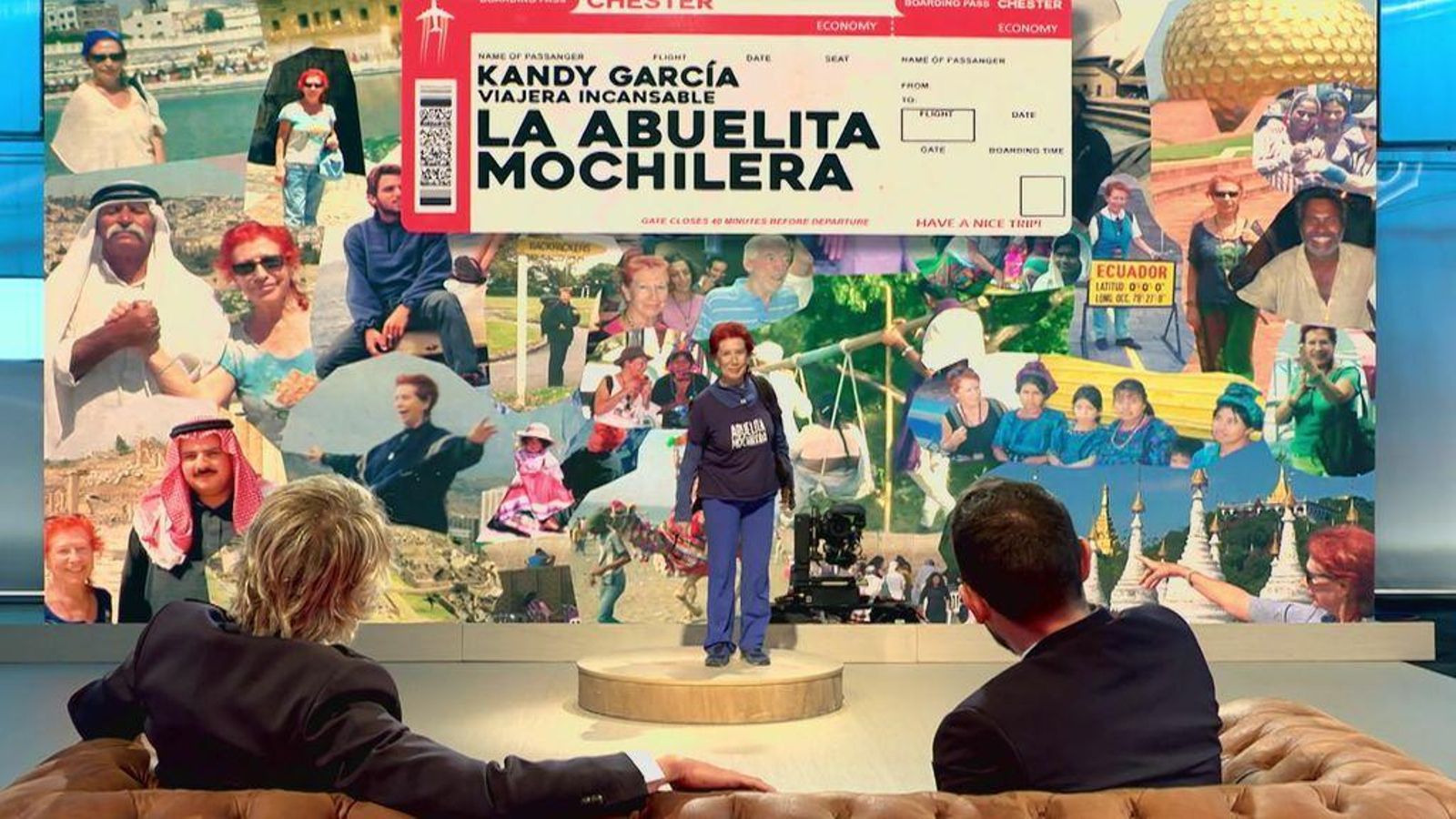 La abuelita mochiler, en el 'Chester' de Risto Mejide.