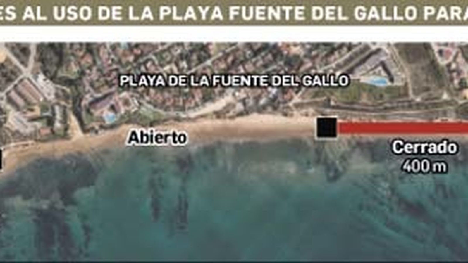 Restricciones en la playa Fuente del Gallo