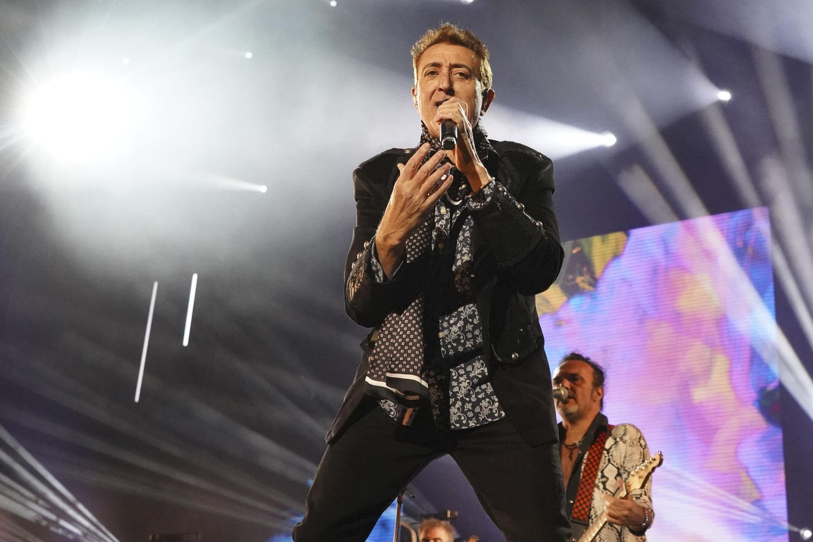 Manolo García durante un concierto en 2022.