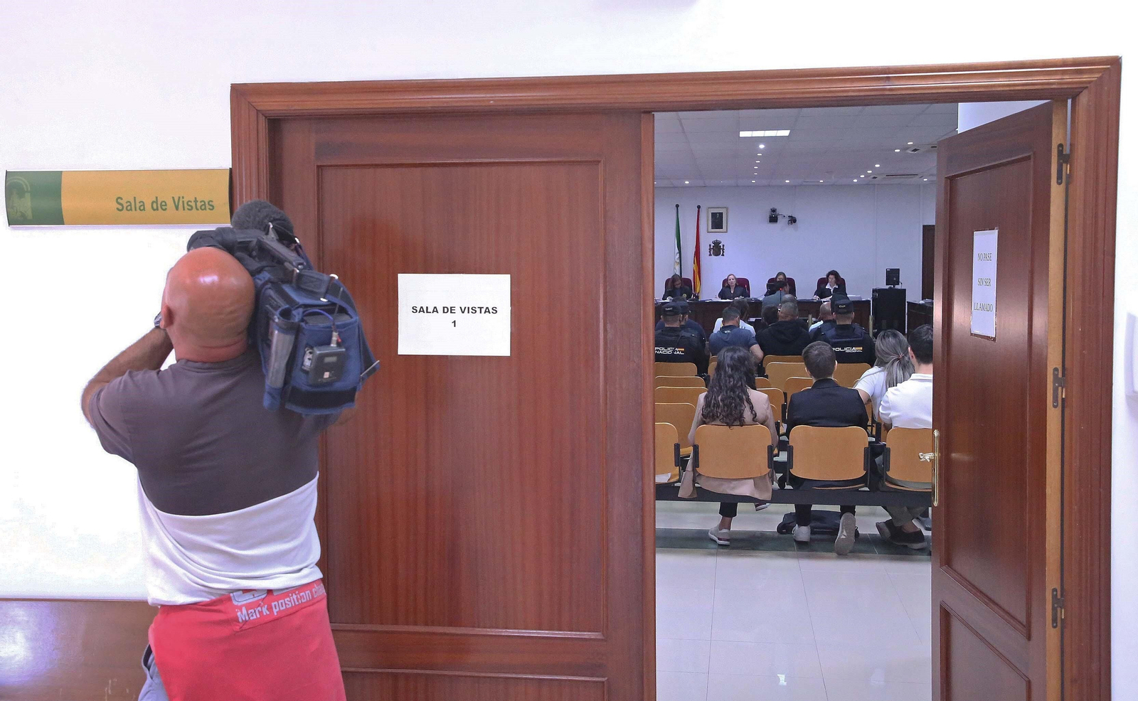 La sala de vistas de la Audiencia, este lunes.