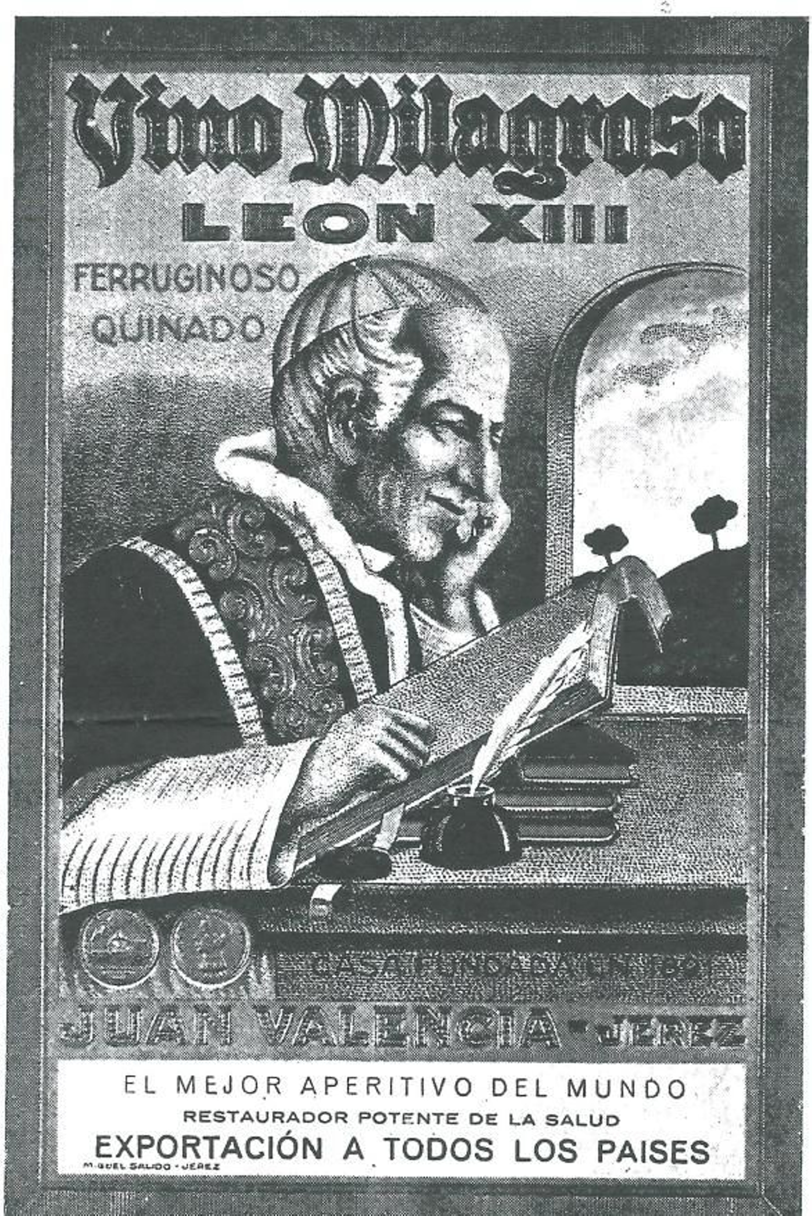 El vino milagroso León XIII, de Juan Valencia.