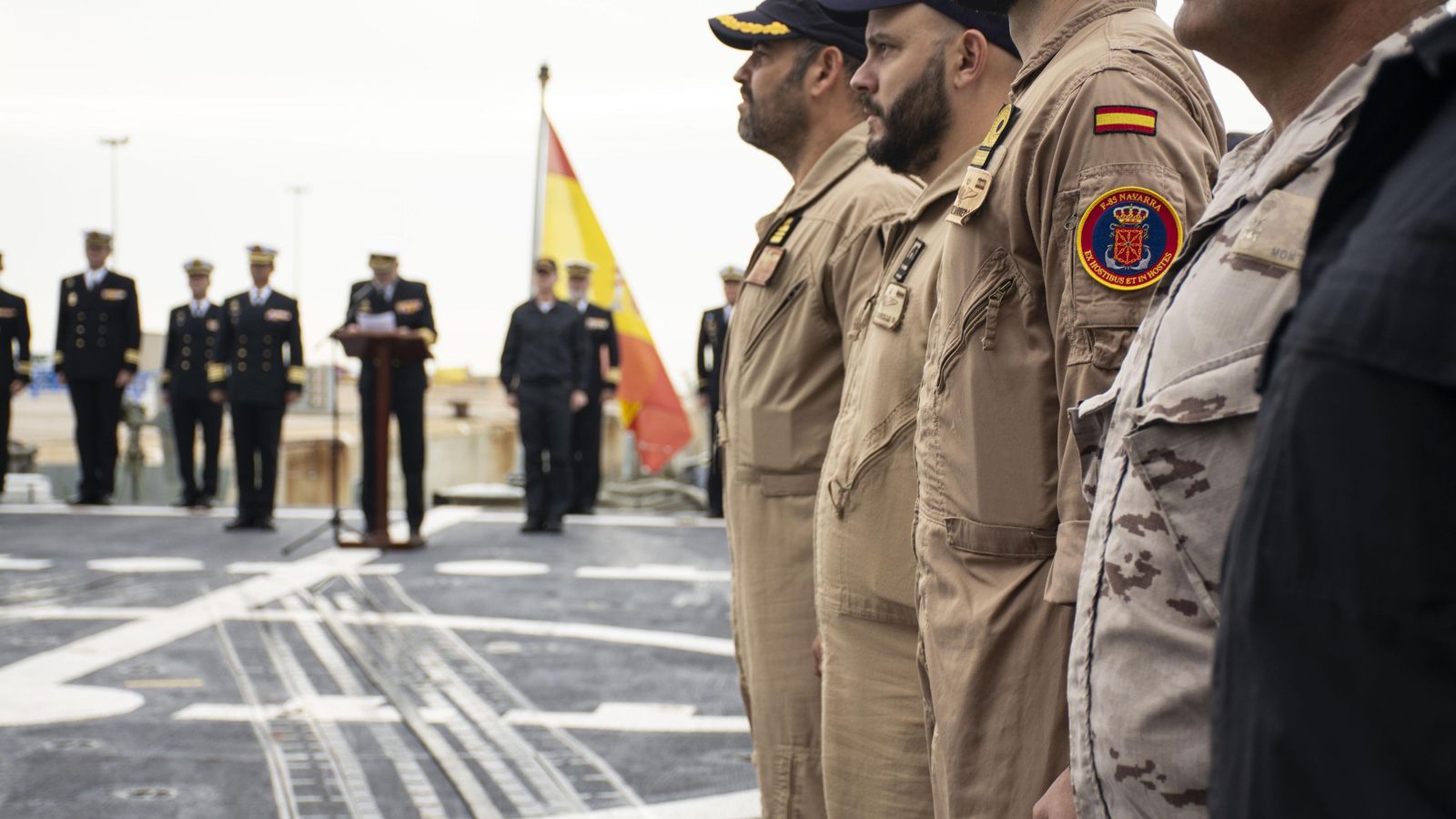Un momento de la alocuión del vicealmirante Nuñez Torrente.