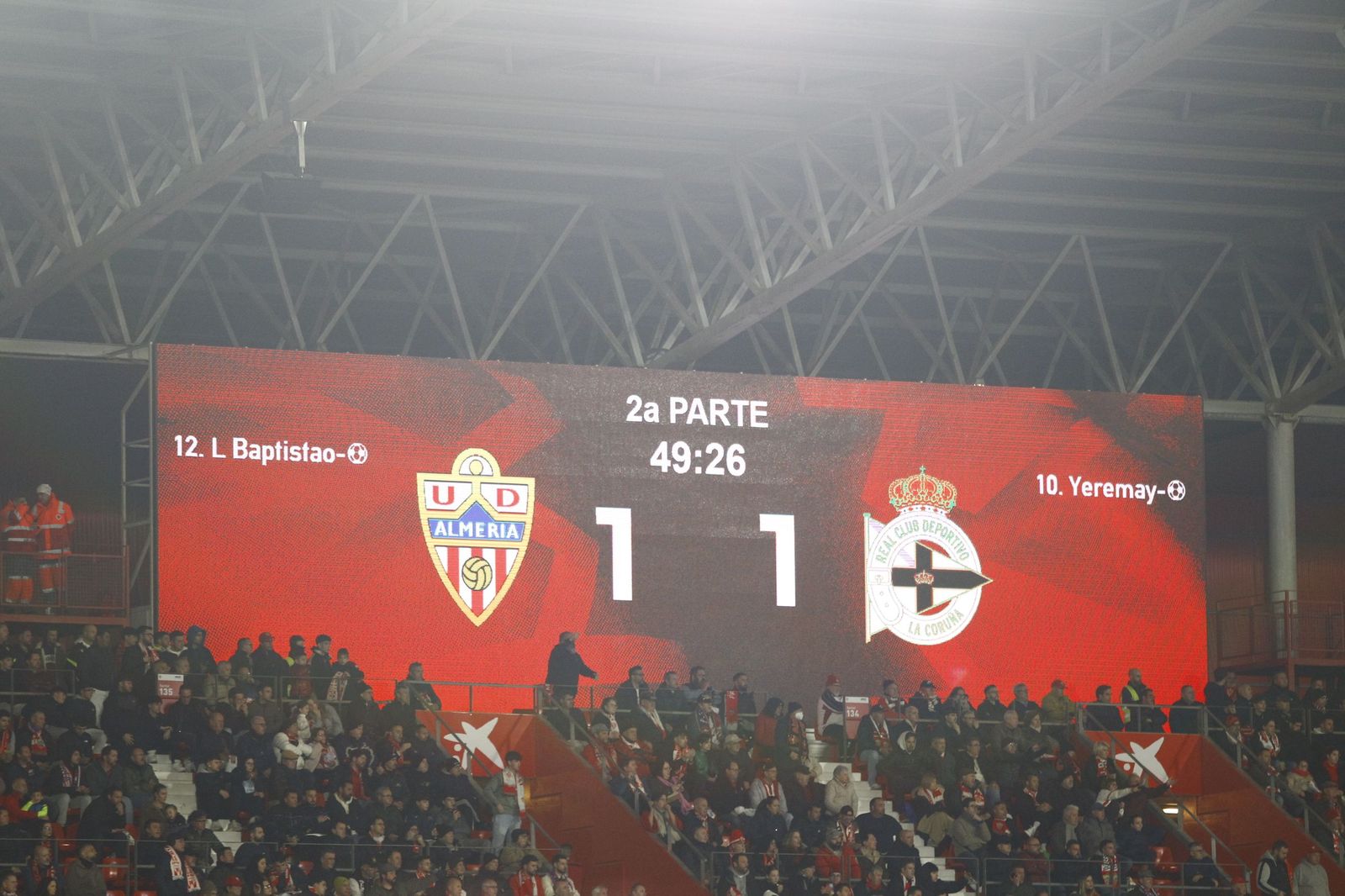 Las fotos del partido U.D. Almería - Deportivo de La Coruña