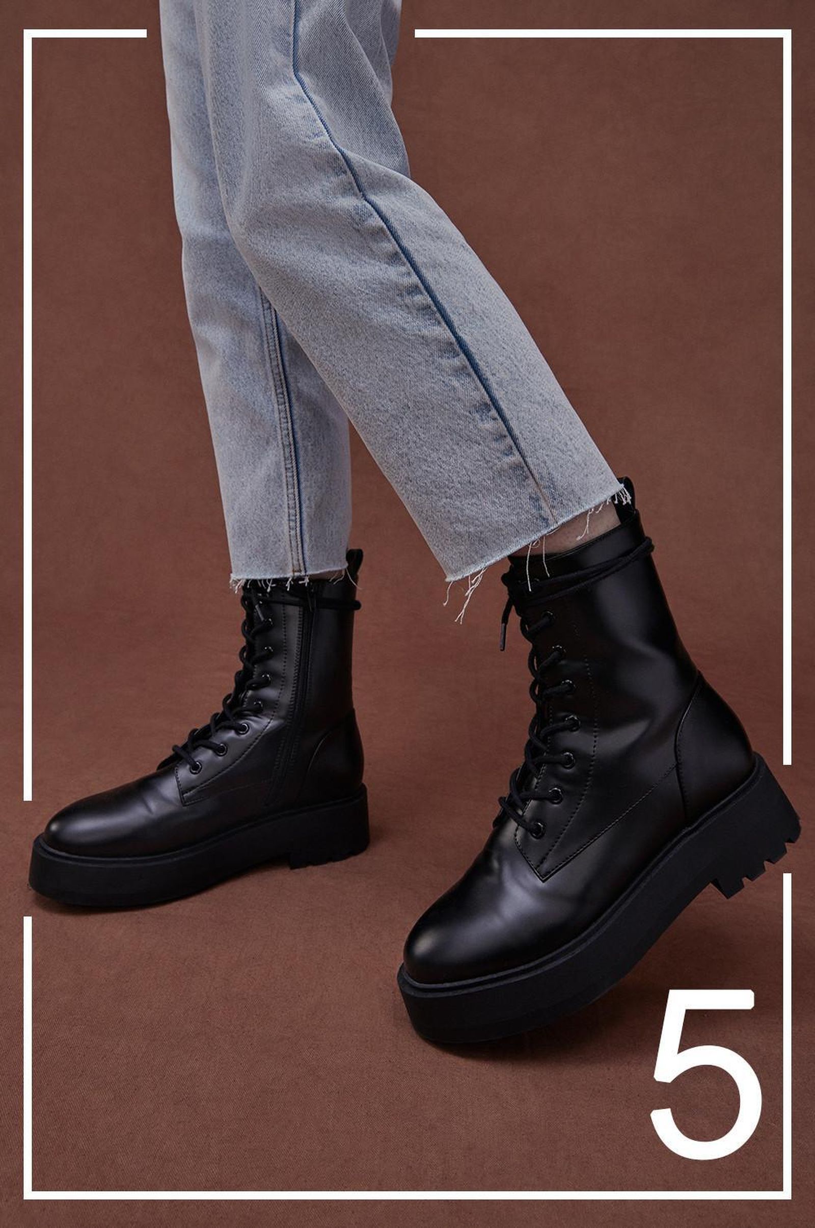 Botas de estilo militar de Primark.