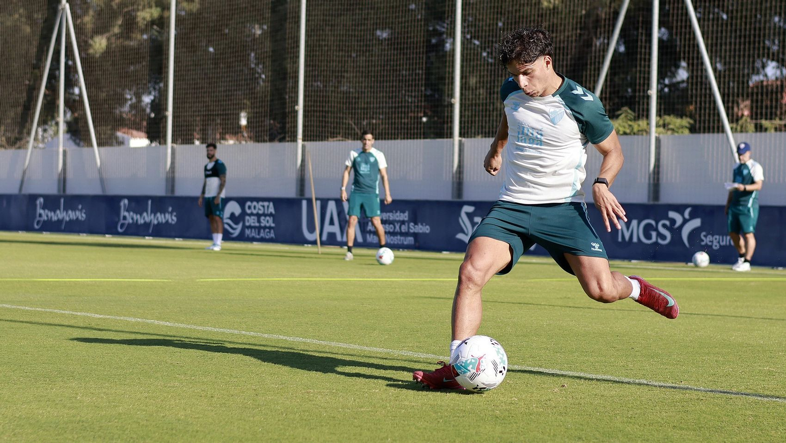 Haitam, en el entrenamiento de este sábado en la Ciudad Deportiva