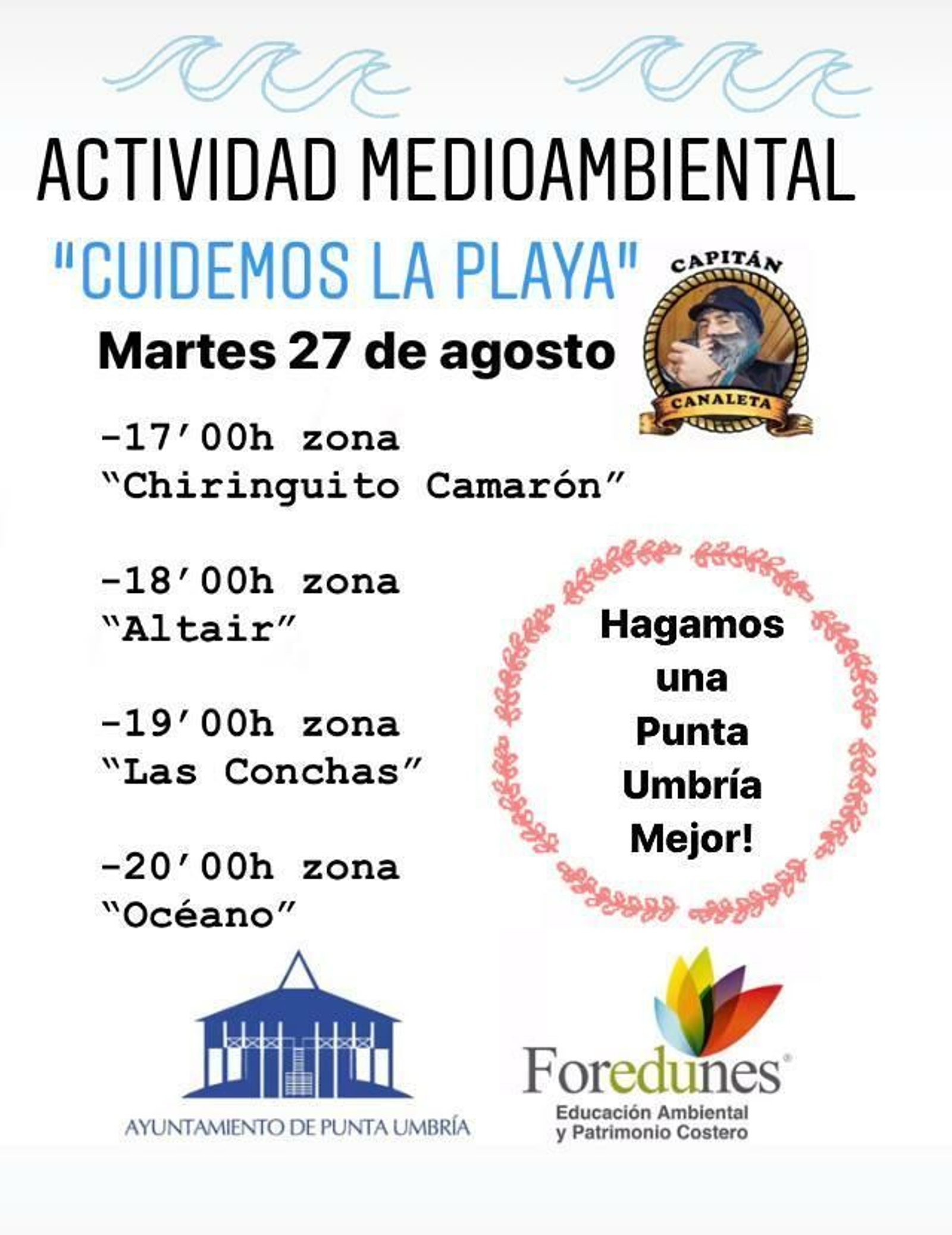 Cartel de la actividad que se celebrará hoy.