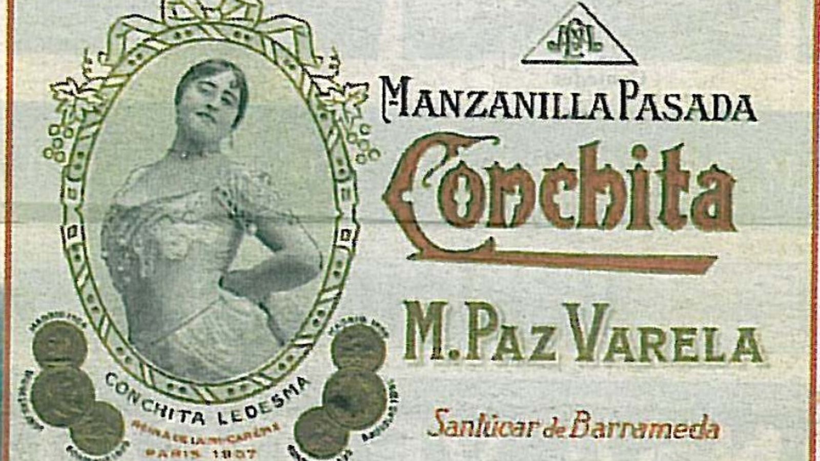 Etiqueta de las bodegas Paz Varela dedicada a Conchita Ledesma.