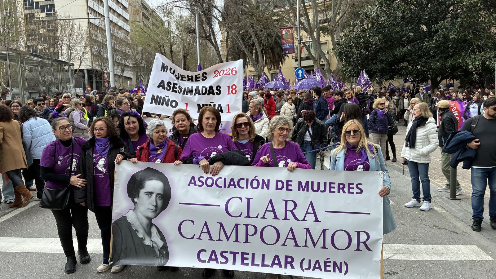 Manifestación del Día de la Mujer en Jaén.